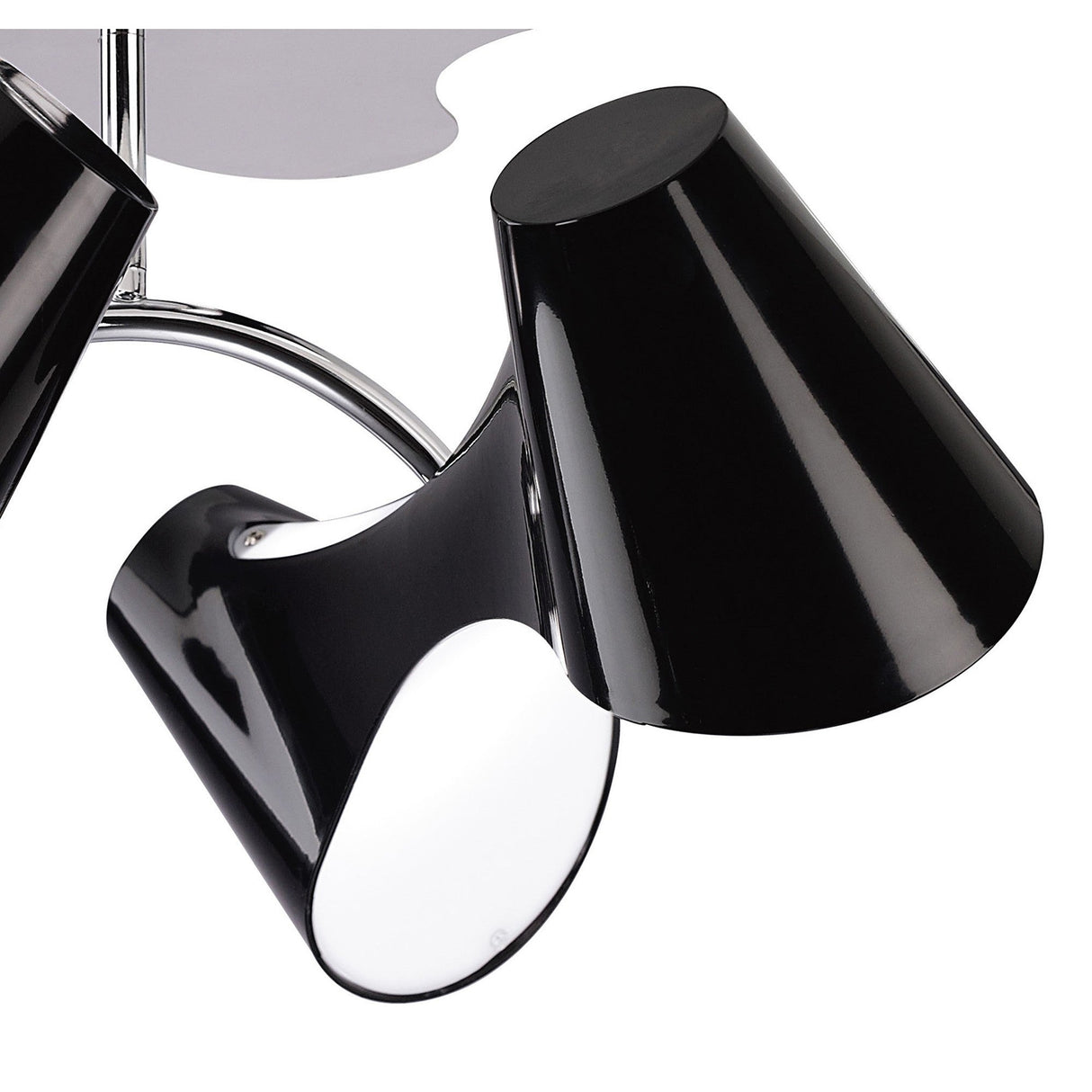 Ora 4 Light Semi-Flush Ceiling Light - Gloss Black