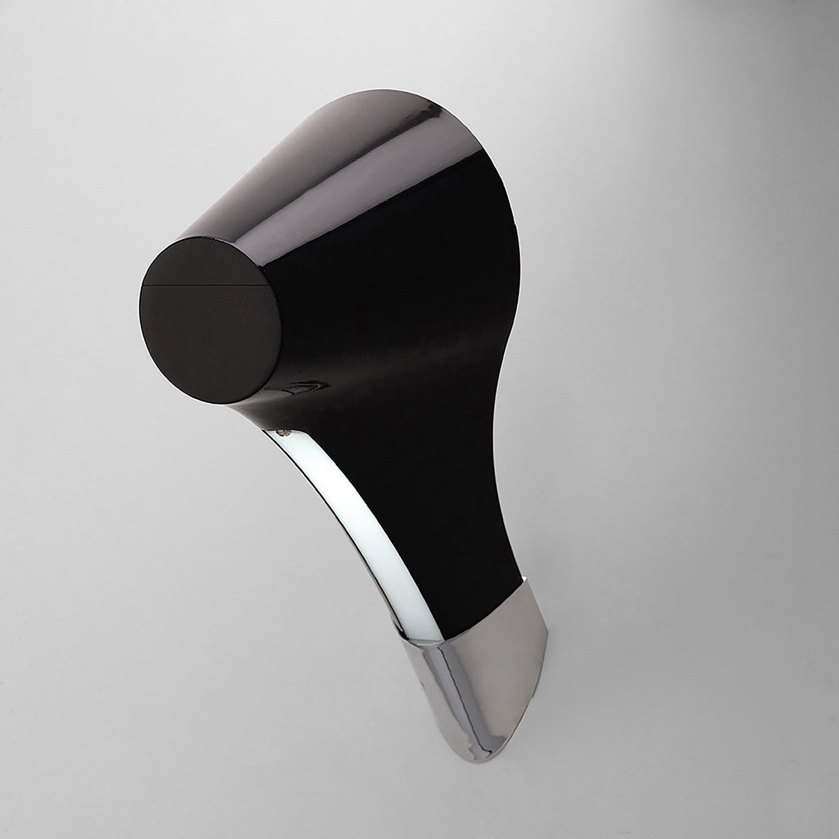 Ora 1 Light Wall Light - Gloss Black & Chrome