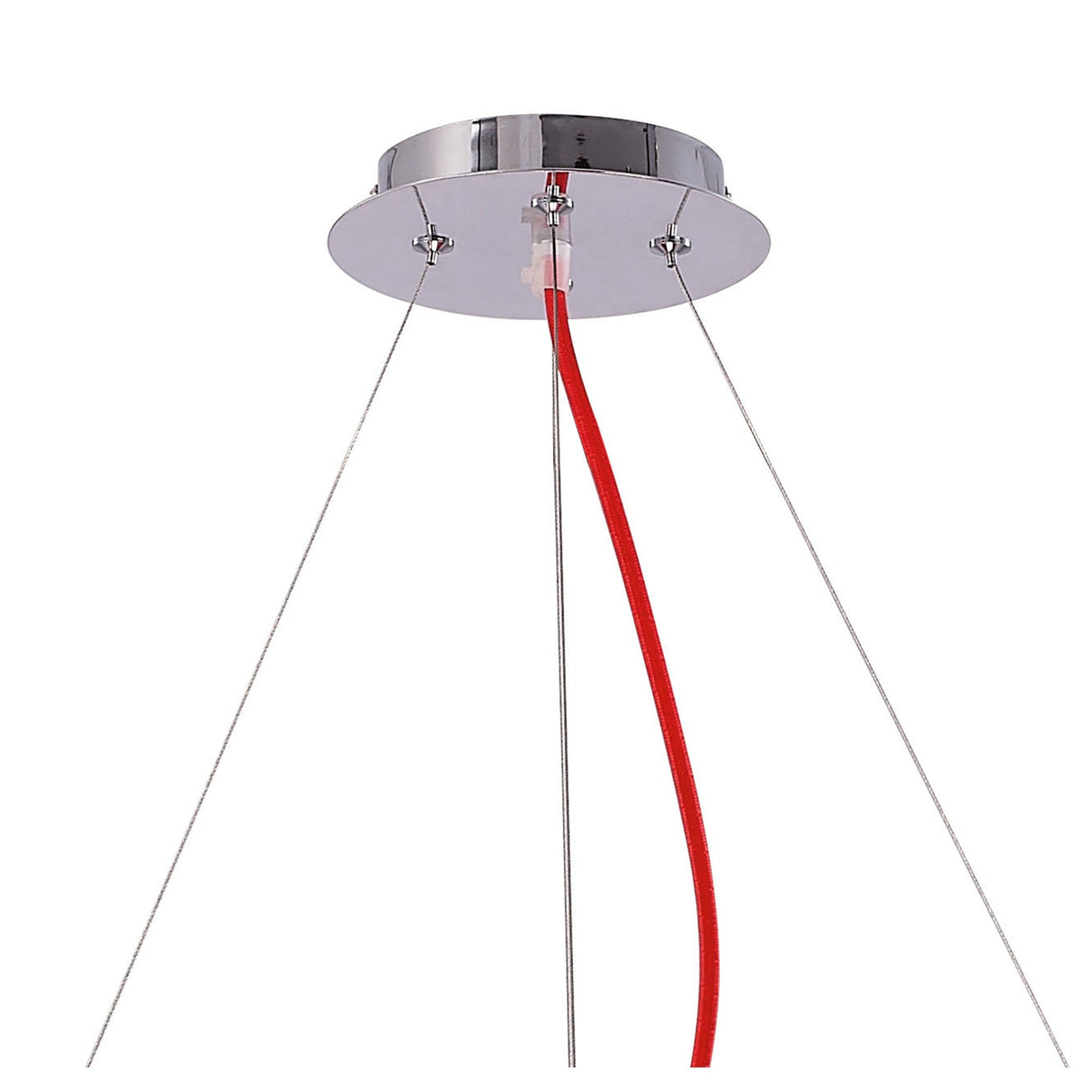 Ora 90cm LED Suspension Light - Gloss Red & Chrome