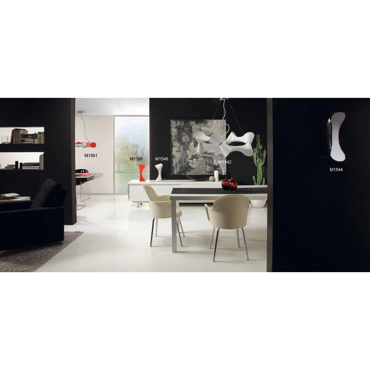 Ora 80cm LED Suspension Light - Gloss White & Chrome