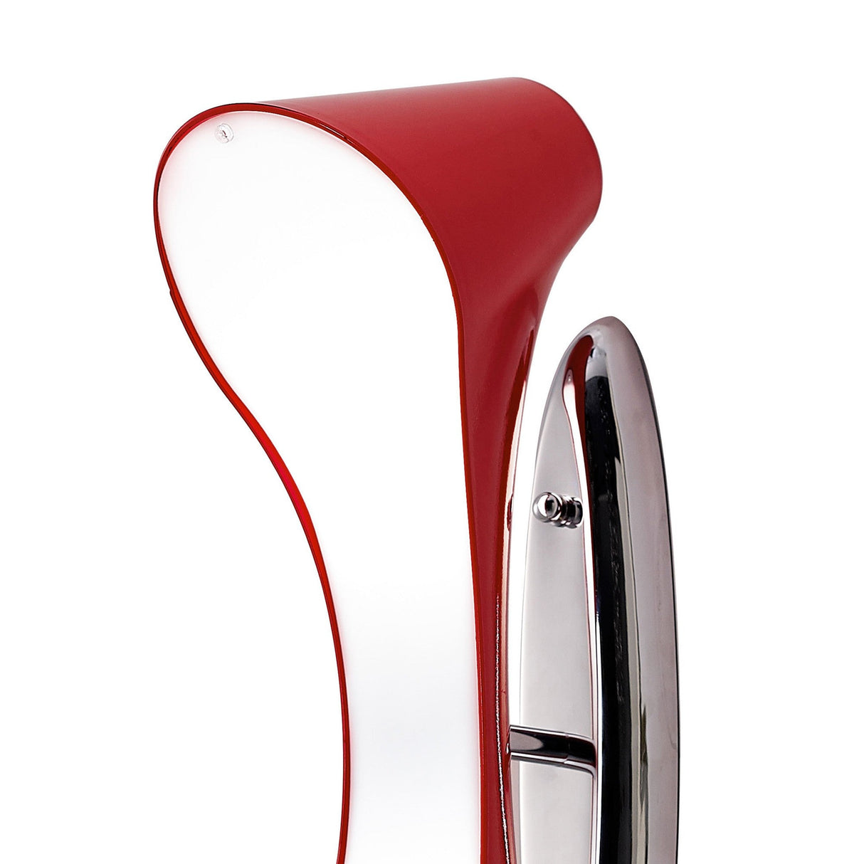 Ora 2 Light Wall Light - Gloss Red & Chrome