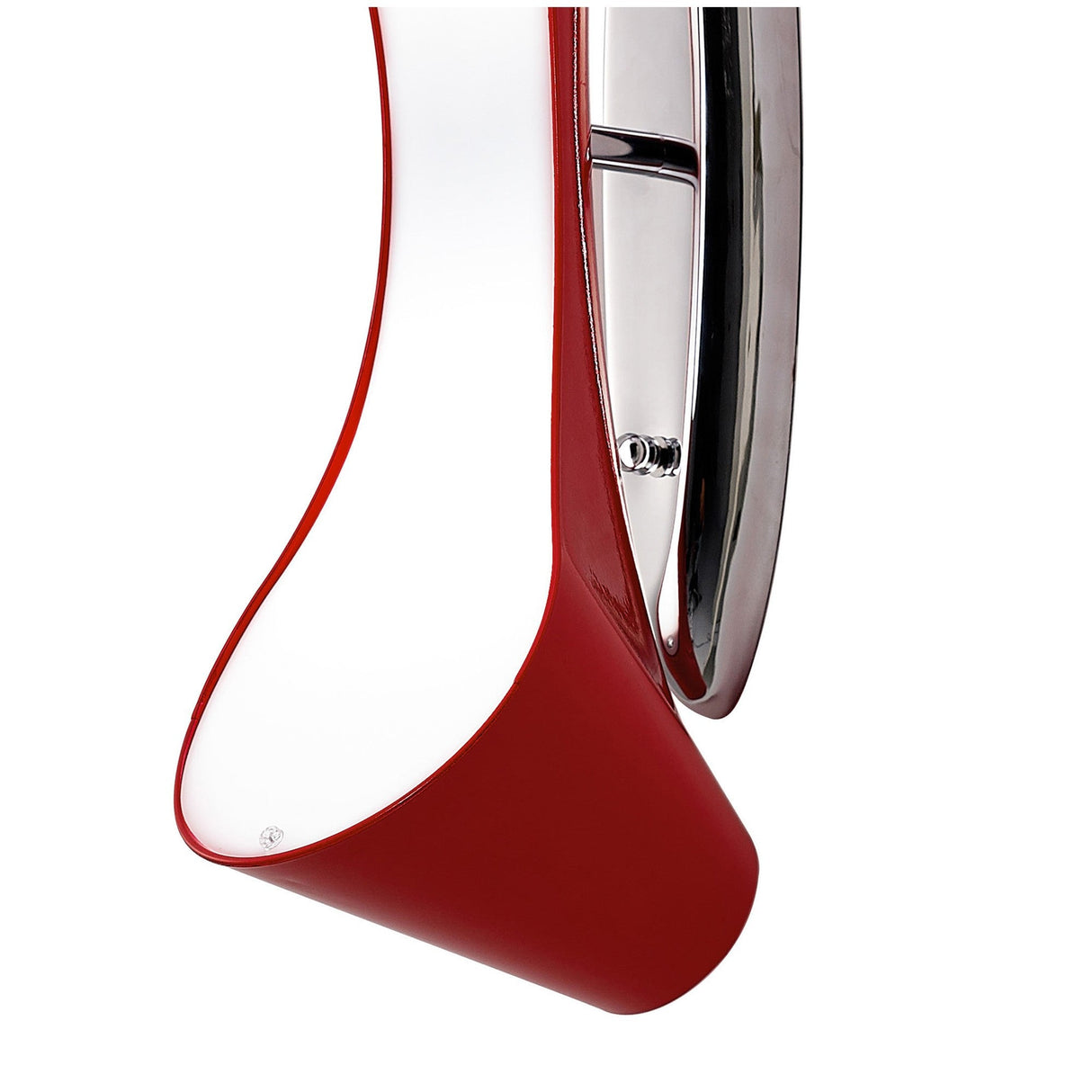 Ora 2 Light Wall Light - Gloss Red & Chrome