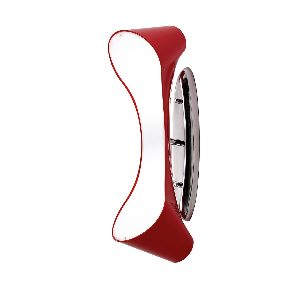 Ora 2 Light Wall Light - Gloss Red & Chrome