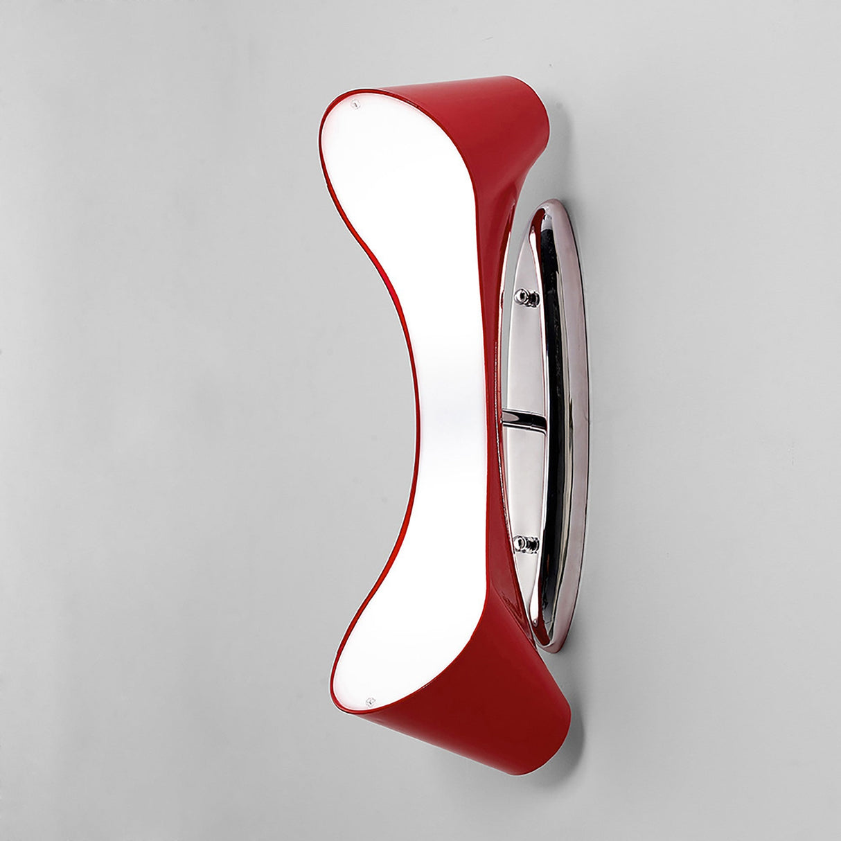 Ora 2 Light Wall Light - Gloss Red & Chrome