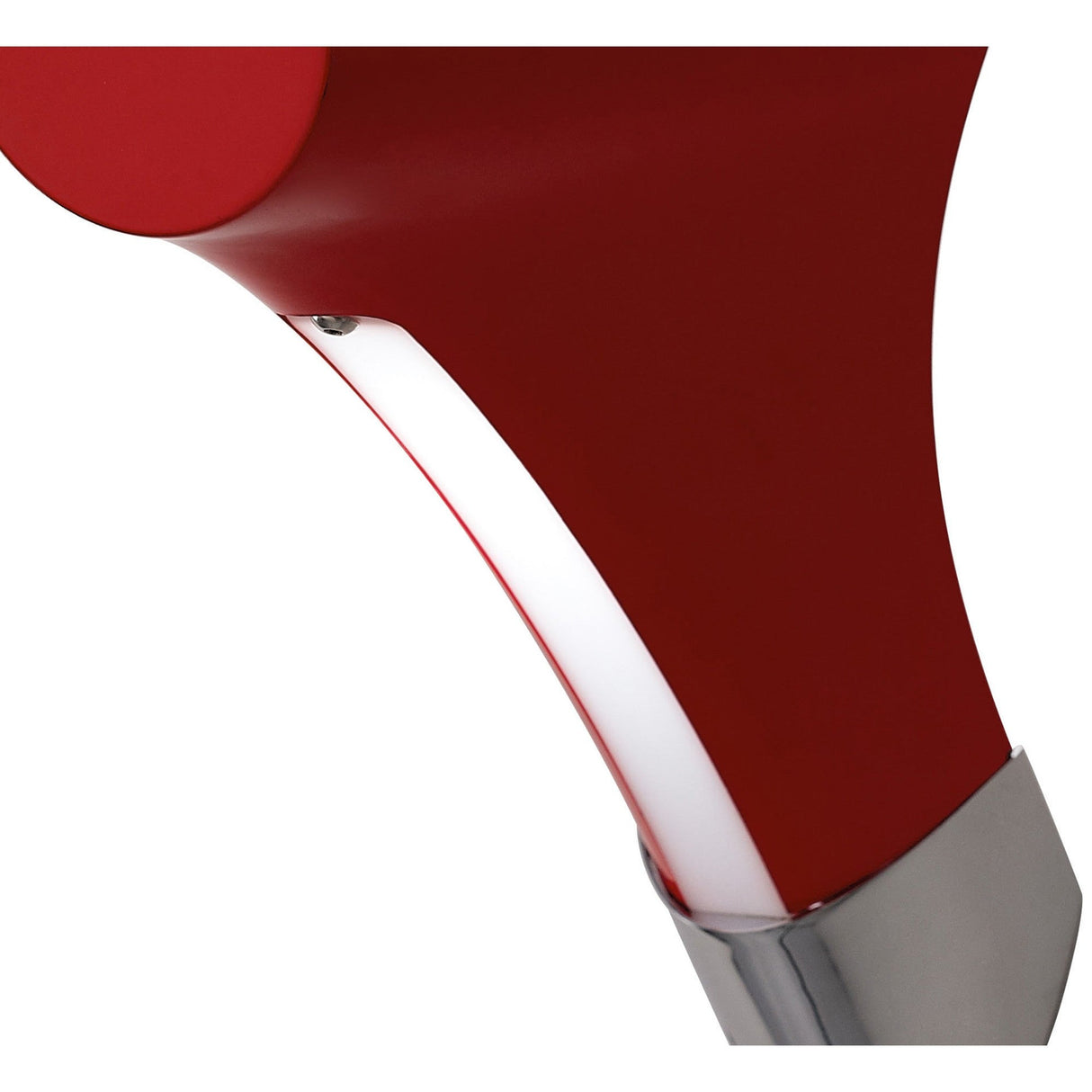Ora 1 Light Wall Light - Gloss Red & Chrome