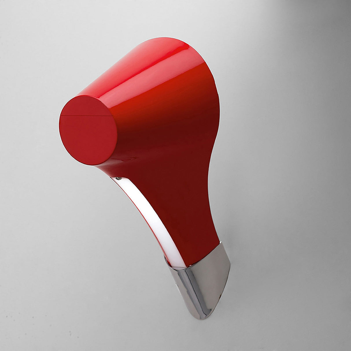 Ora 1 Light Wall Light - Gloss Red & Chrome