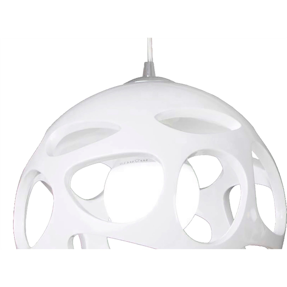 Organica 3 Light Bar Pendant Light - Gloss White & Polished Chrome