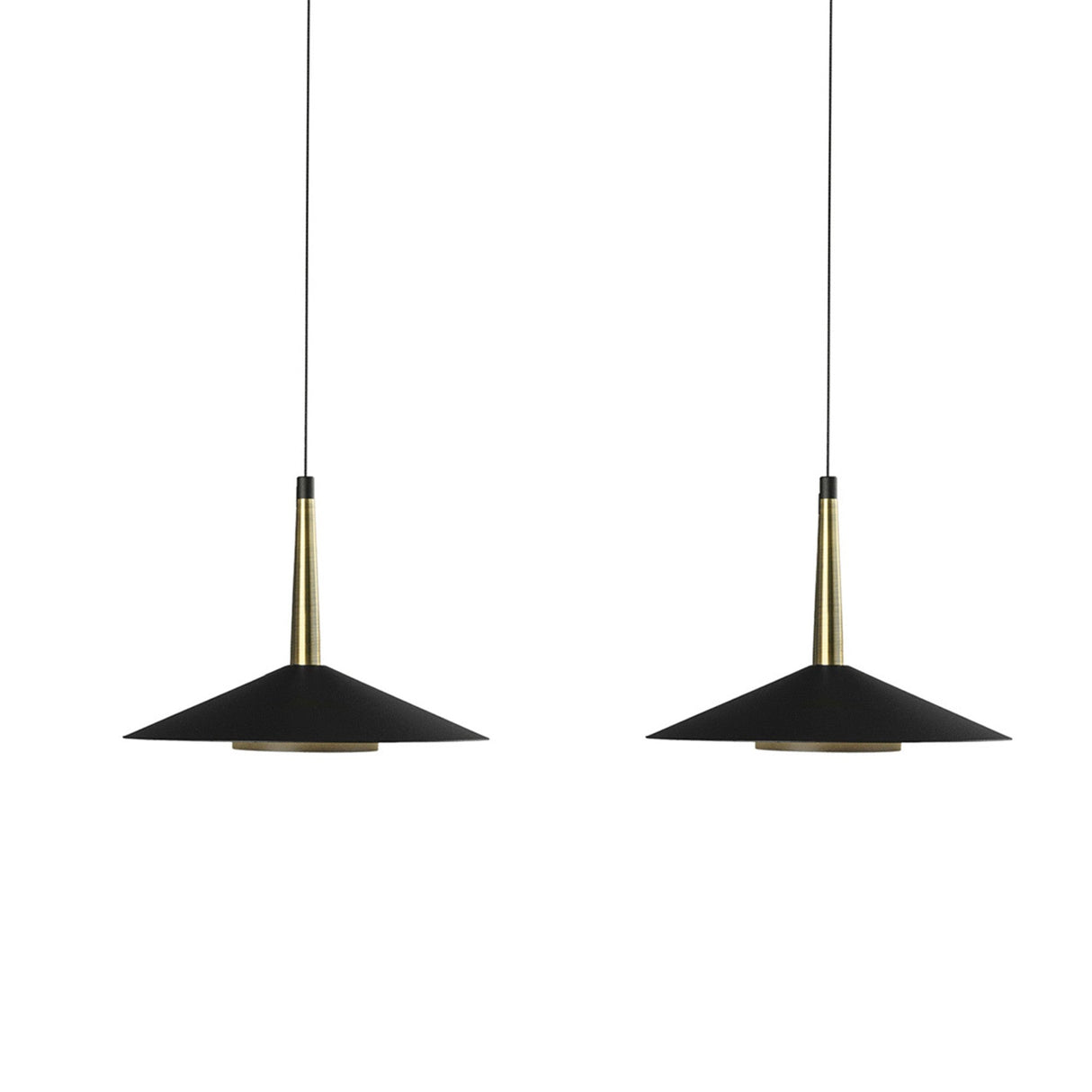 Orion 3 Light LED Bar Pendant Light 24W 3000K - Black & Brass