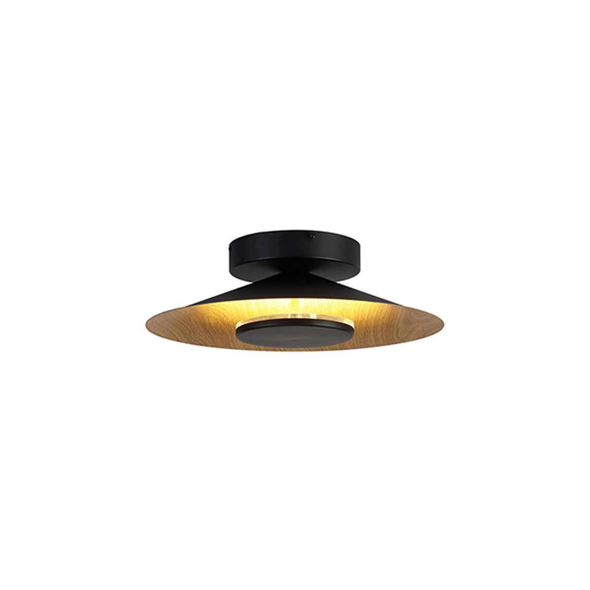 Orion LED Semi-Flush Ceiling Light 8W 3000K – Brown/Black