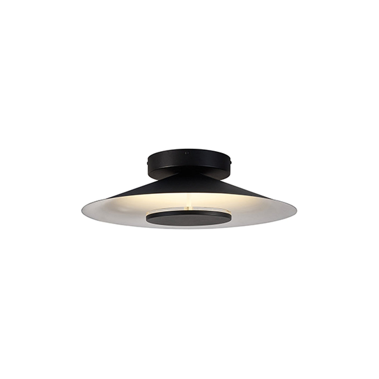 Orion LED Semi-Flush Ceiling Light 20W 3000K – White/Black
