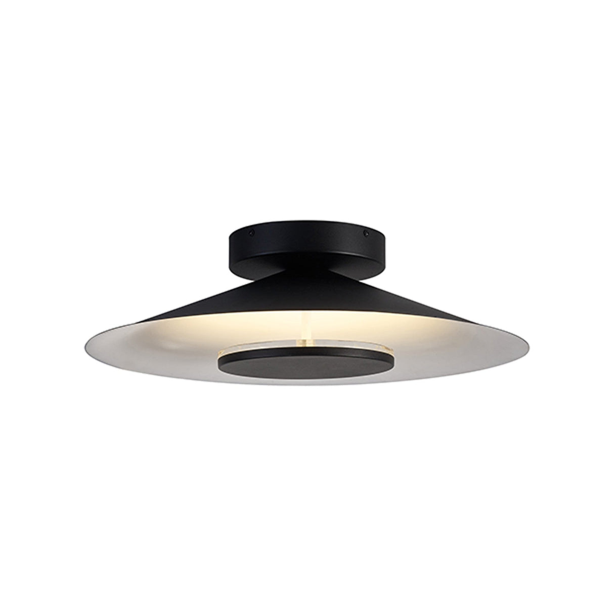Orion LED Semi-Flush Ceiling Light 24W 3000K – White/Black