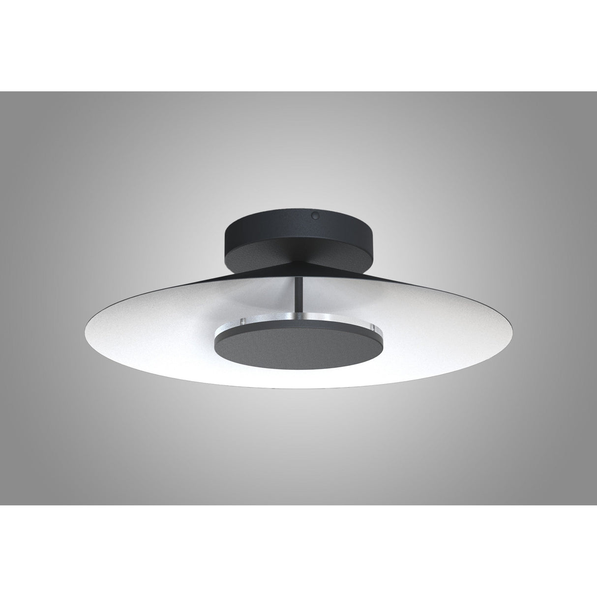 Orion LED Semi-Flush Ceiling Light 24W 3000K – White/Black