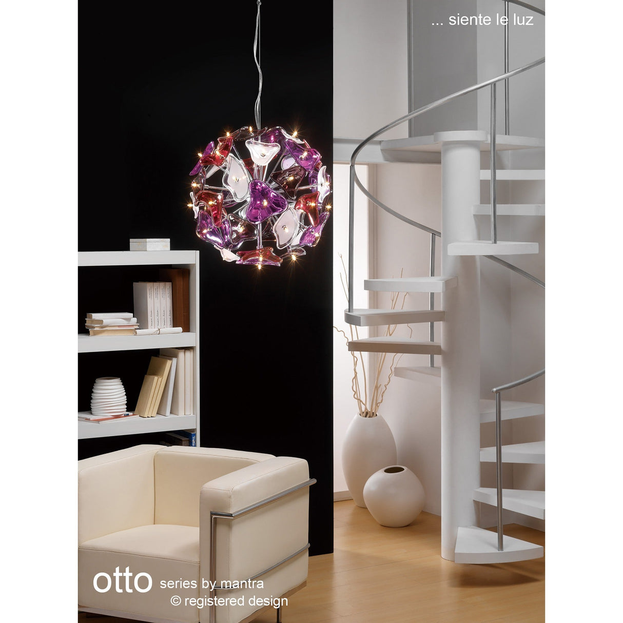 Otto 41 Light Glass Pendant Light – Chrome