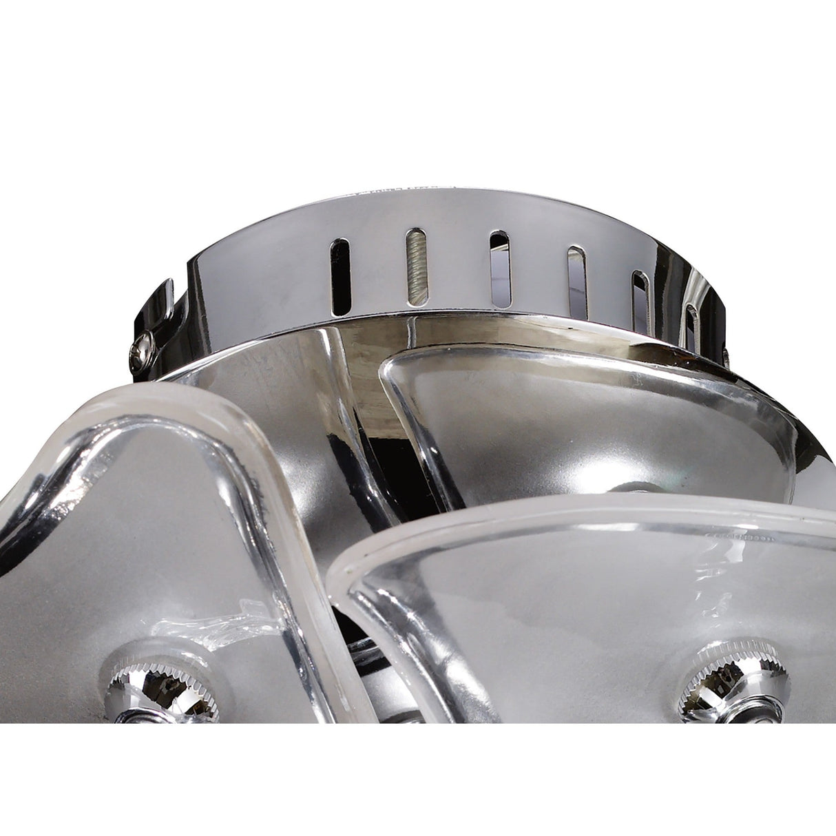 Otto 3 Light Glass Wall/Semi-Flush Ceiling Light - Chrome