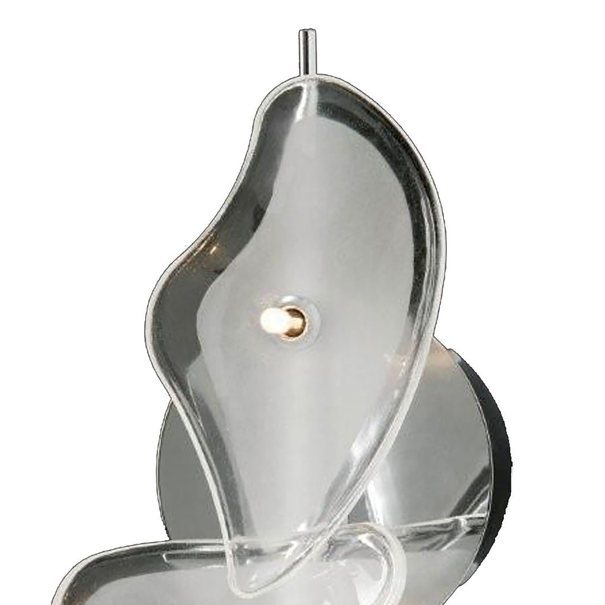 Otto 2 Light Glass Wall/Semi-Flush Ceiling Light - Chrome