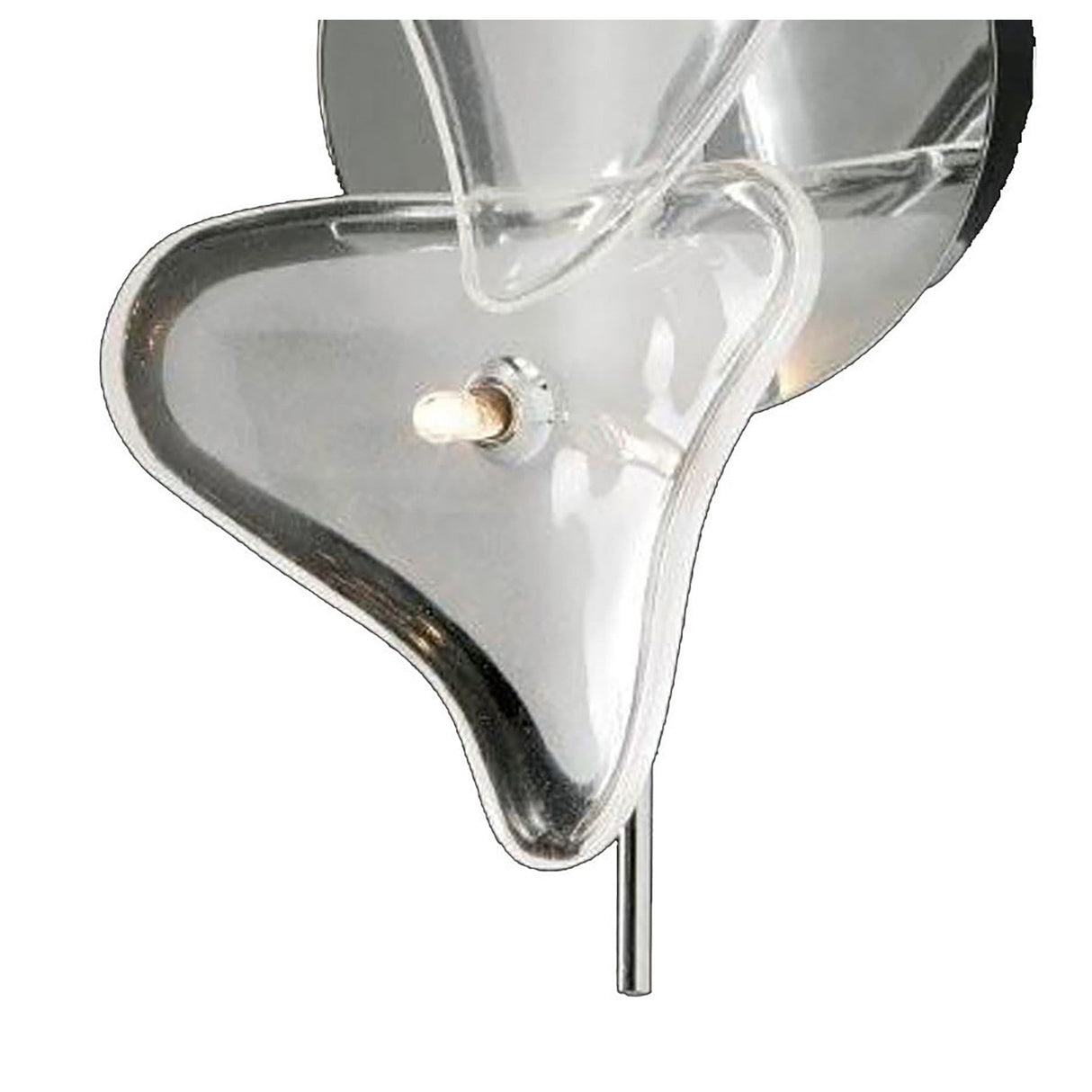 Otto 2 Light Glass Wall/Semi-Flush Ceiling Light - Chrome