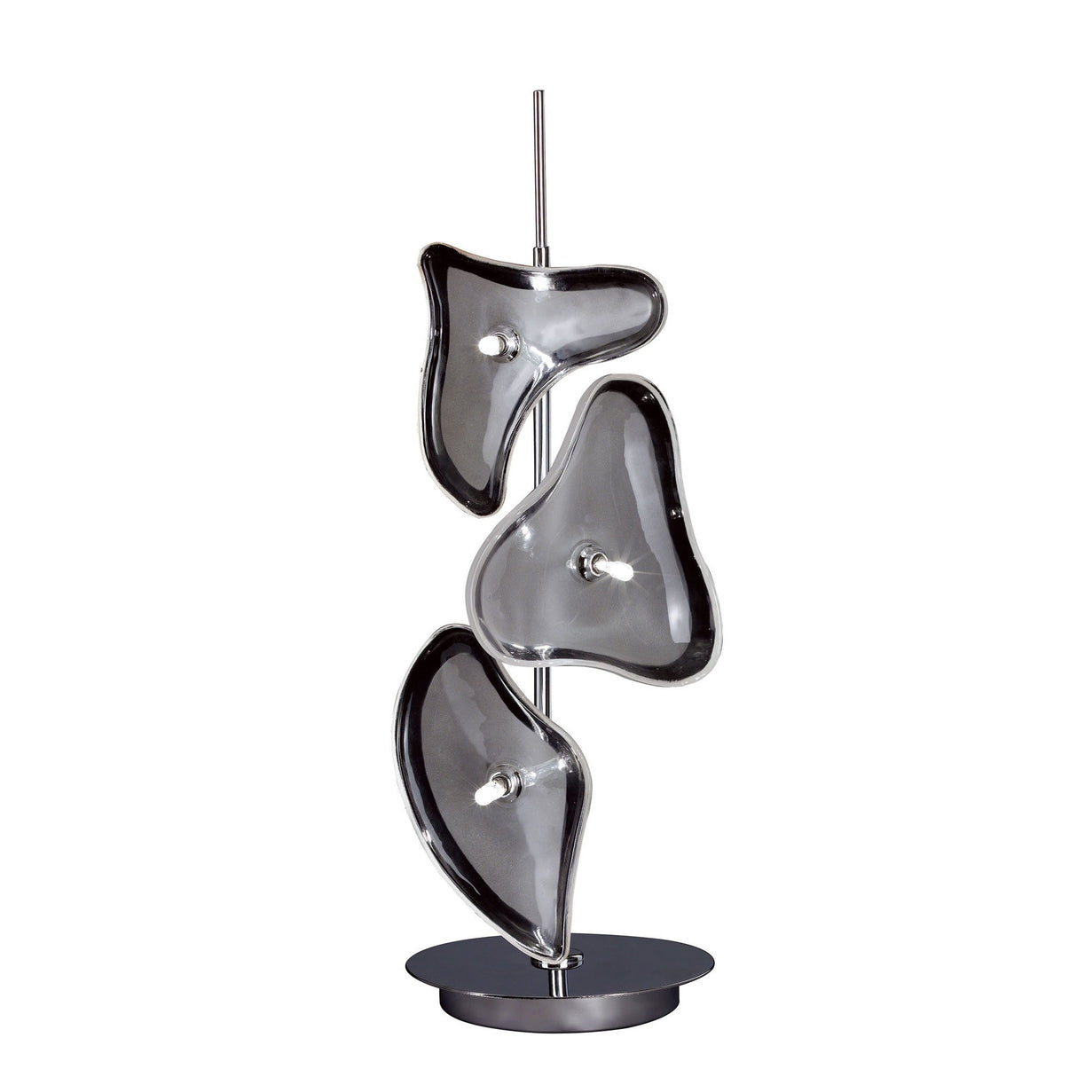 Otto 3 Light Frosted Glass Table Lamp - Polished Chrome