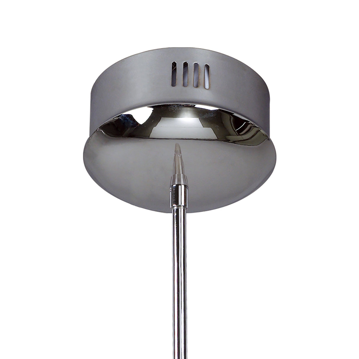 Otto 65cm Ring 24 Light Glass Chandelier - Chrome & Black