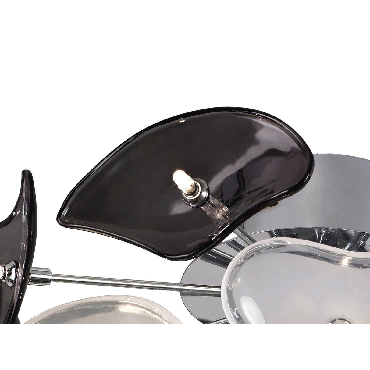 Otto 21 Light Semi-Flush Ceiling Light - Frosted Glass Chrome