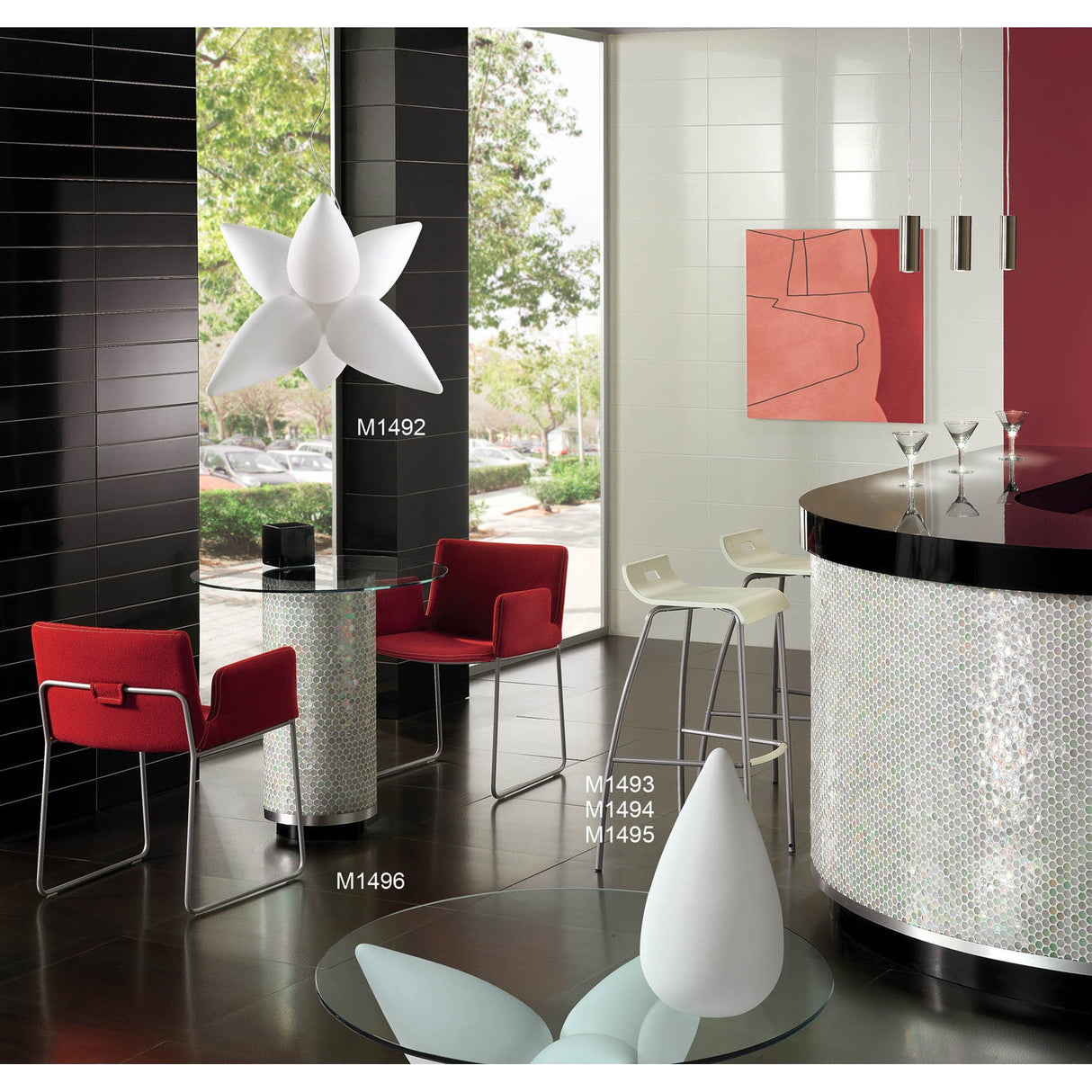 Palma 1 Light Outdoor Table Lamp - Opal White