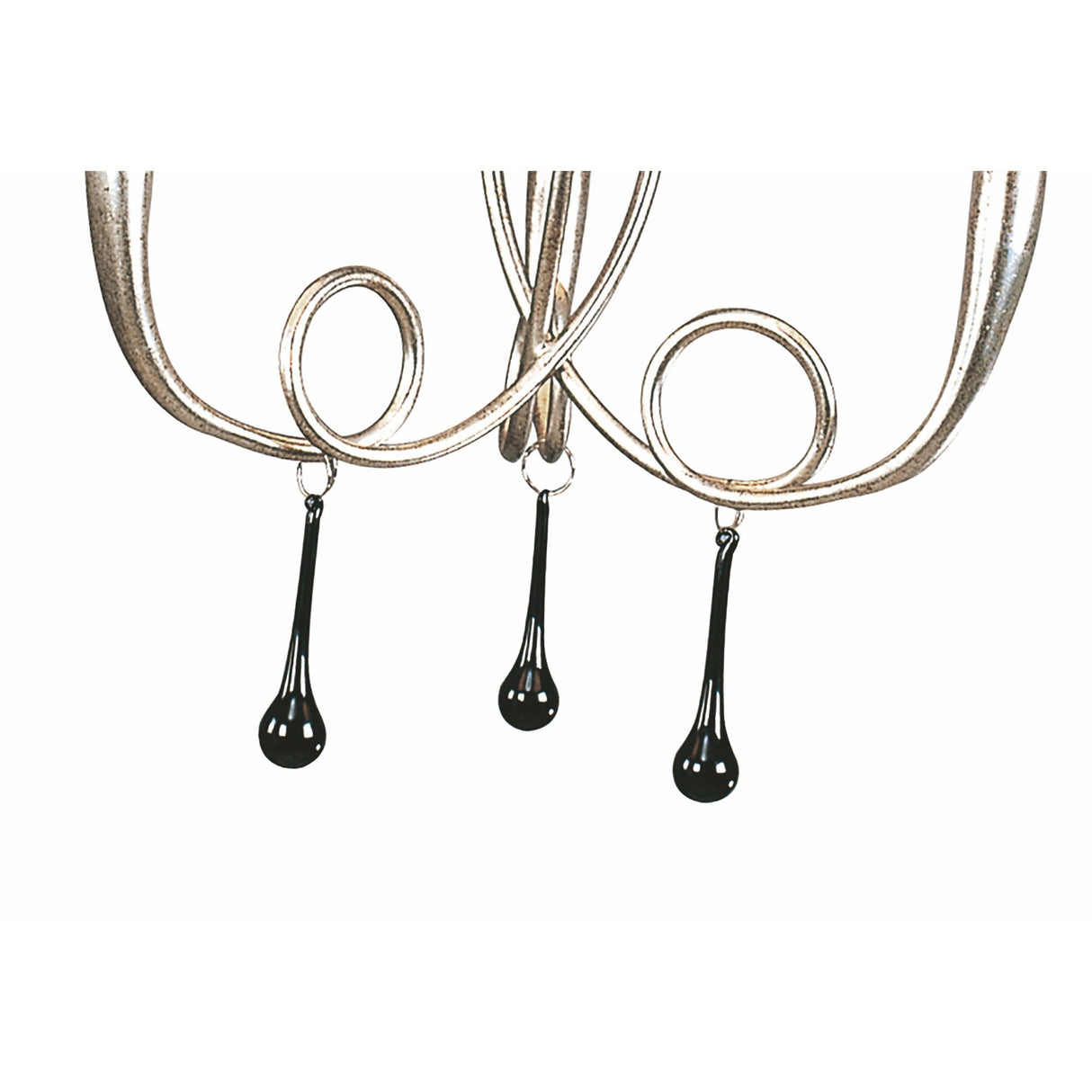 Paola 55cm 3 Light Chandelier - Silver With Cream Shades