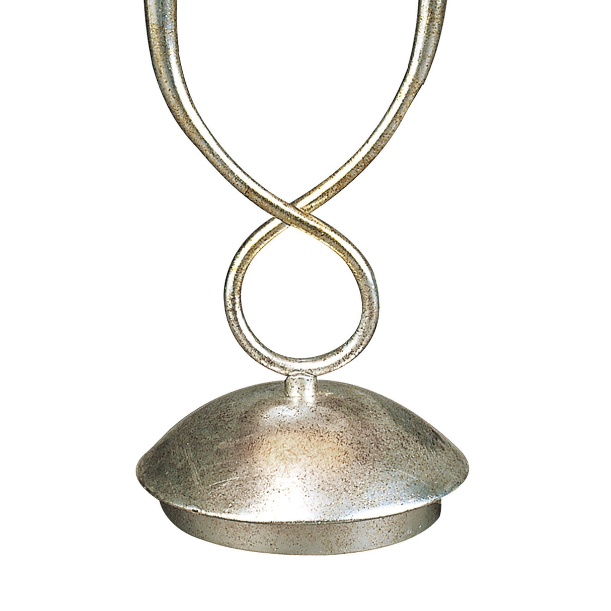 Paola 2 Light Table Lamp - Silver Painted With Cream Shades