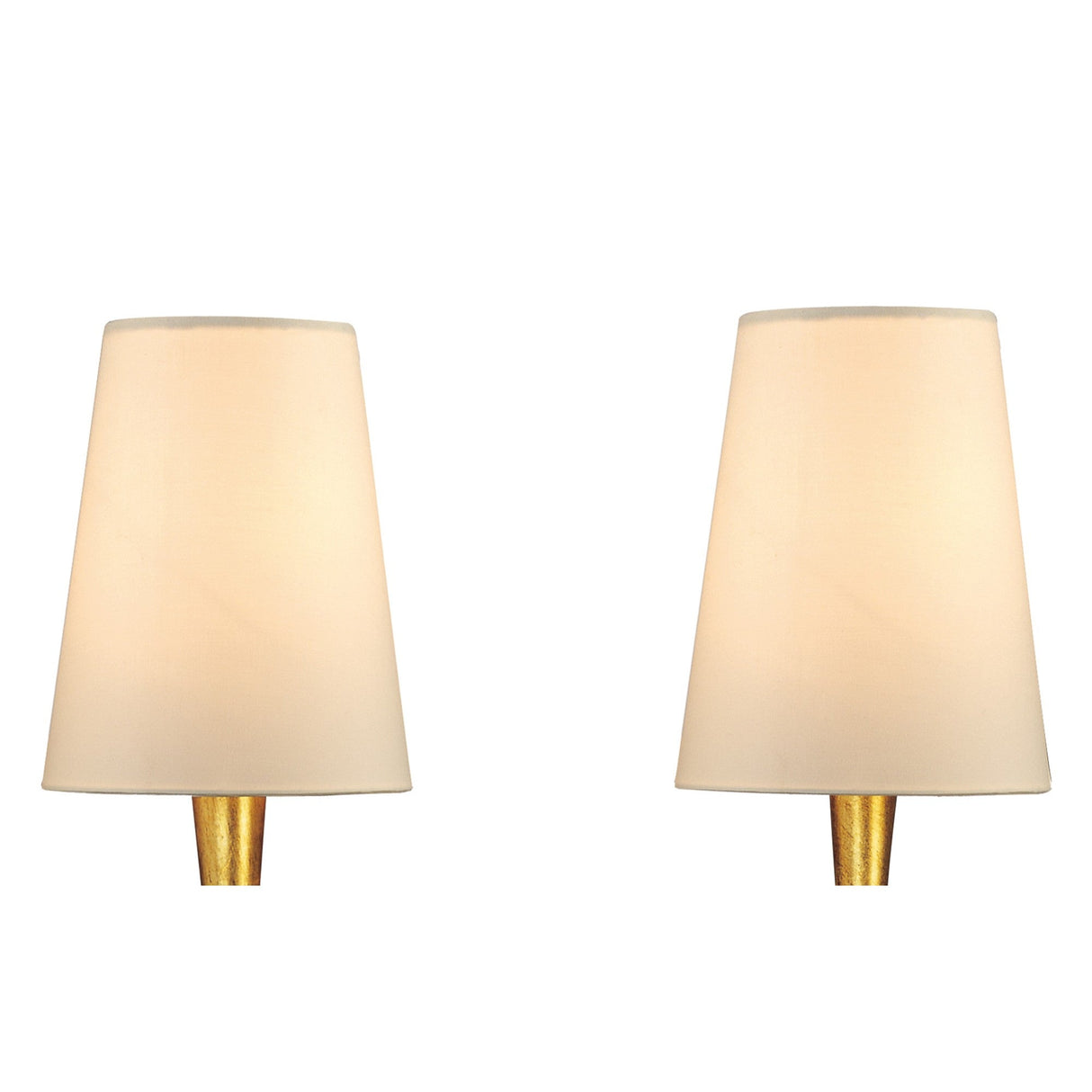 Paola 2 Ligh Wall Light - Gold With Cream Shades