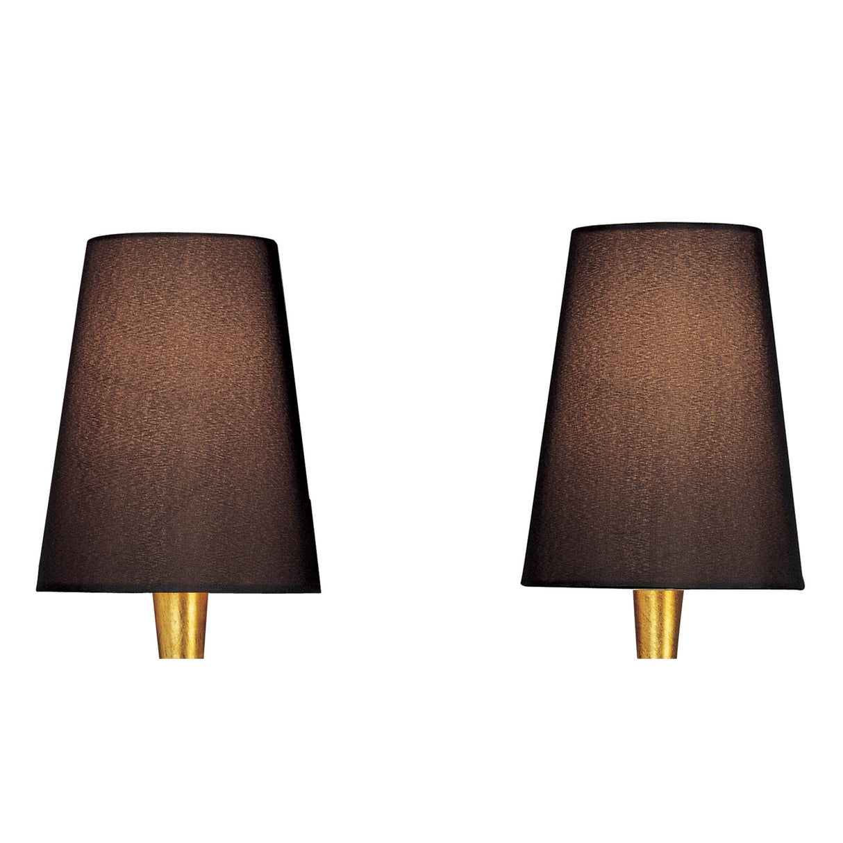 Paola 2 Ligh Wall Light - Gold With Black Shades