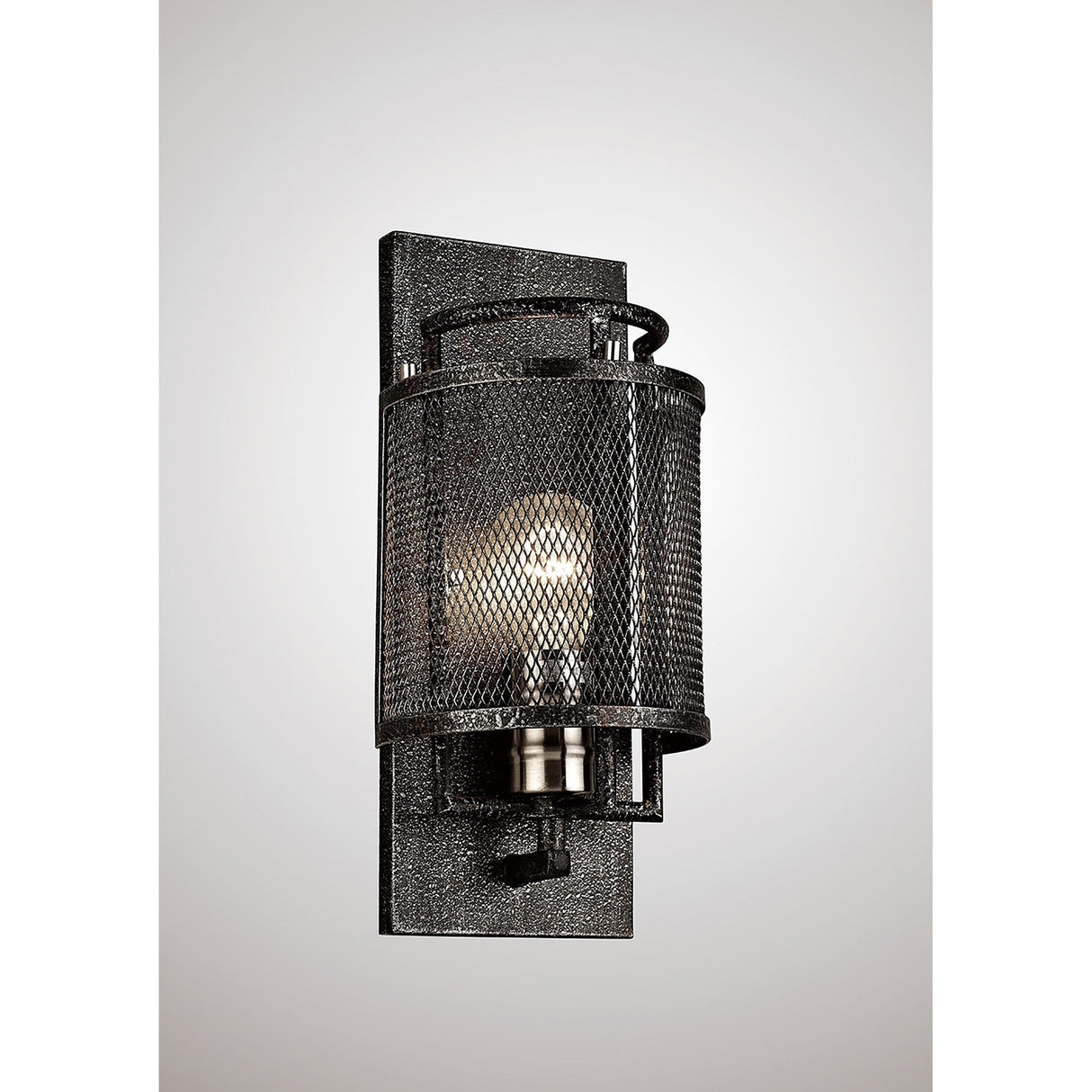 Parker 1 Light Wall Light - Zinc & Brushed Nickel