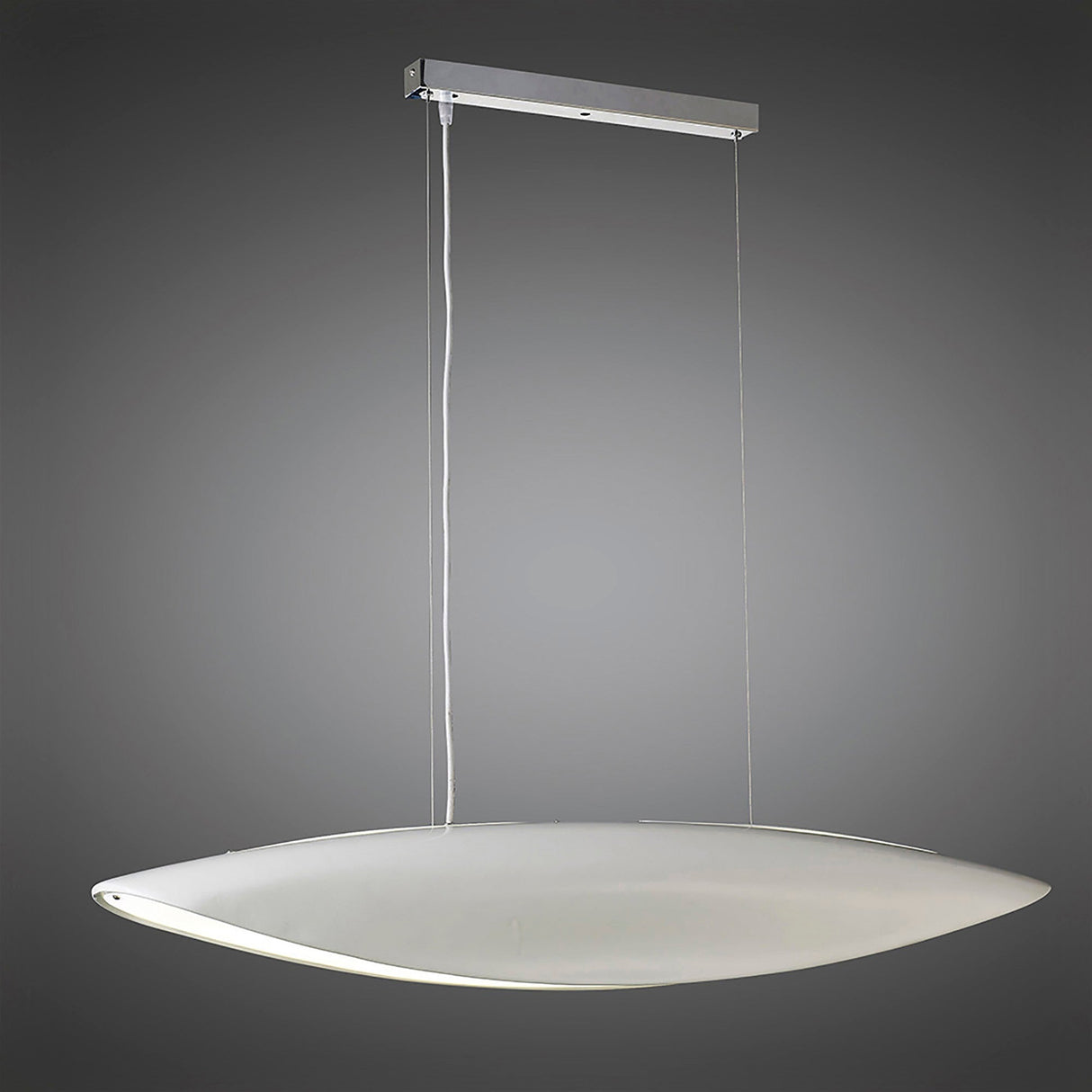 Pasion 6 Light Suspension Light - Gloss White & Polished Chrome