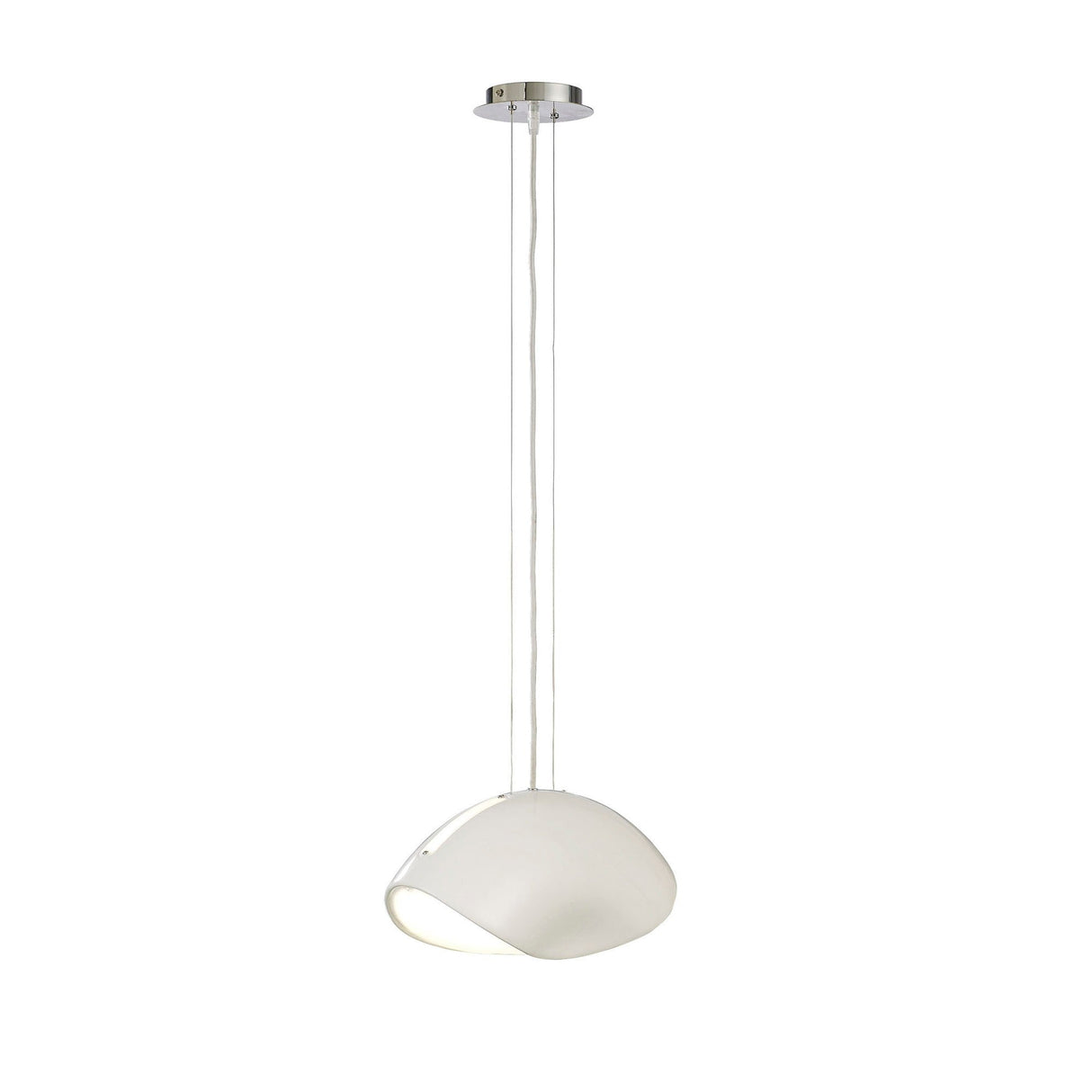 Pasion 3 Light Pendant Light – Gloss White & Polished Chrome