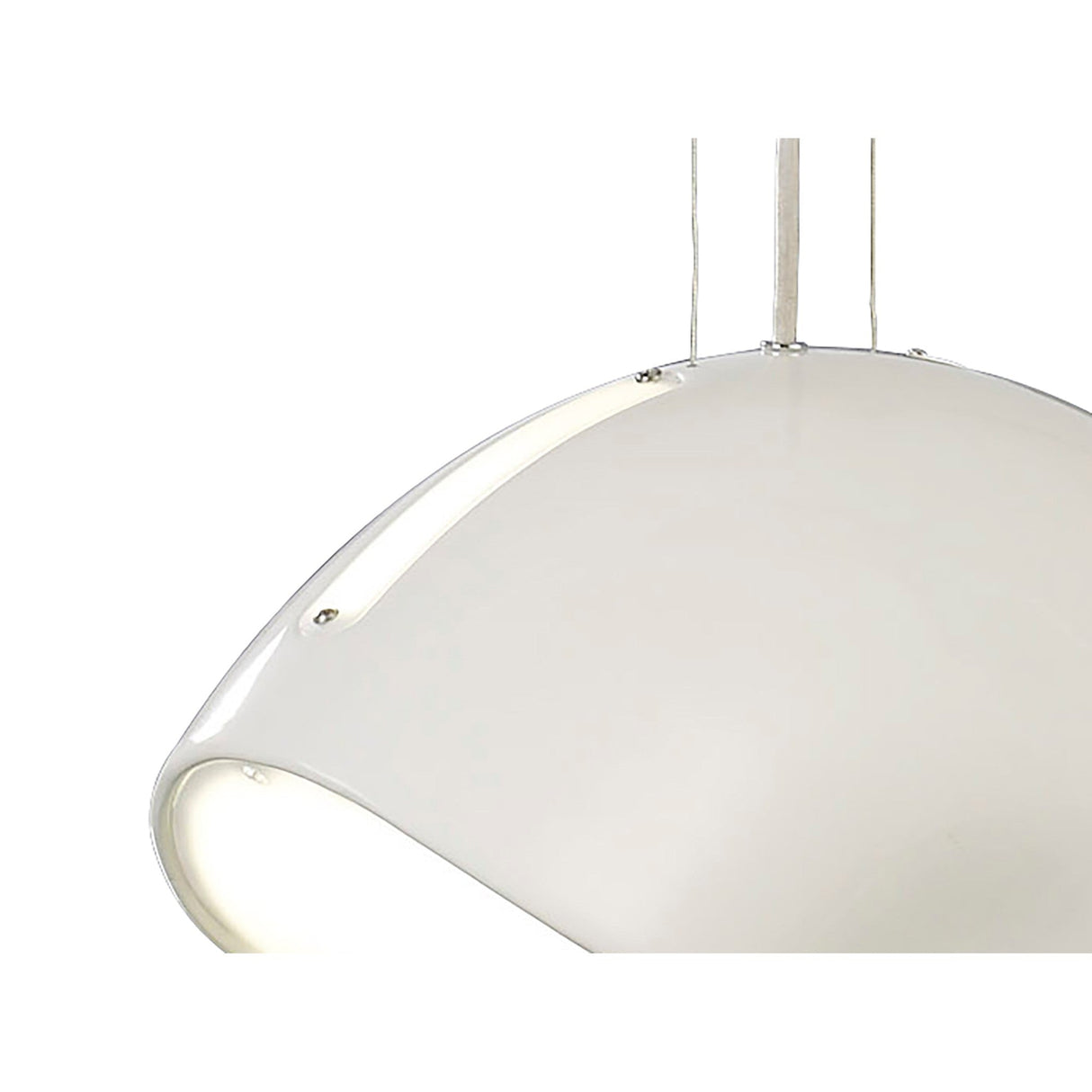 Pasion 3 Light Pendant Light – Gloss White & Polished Chrome
