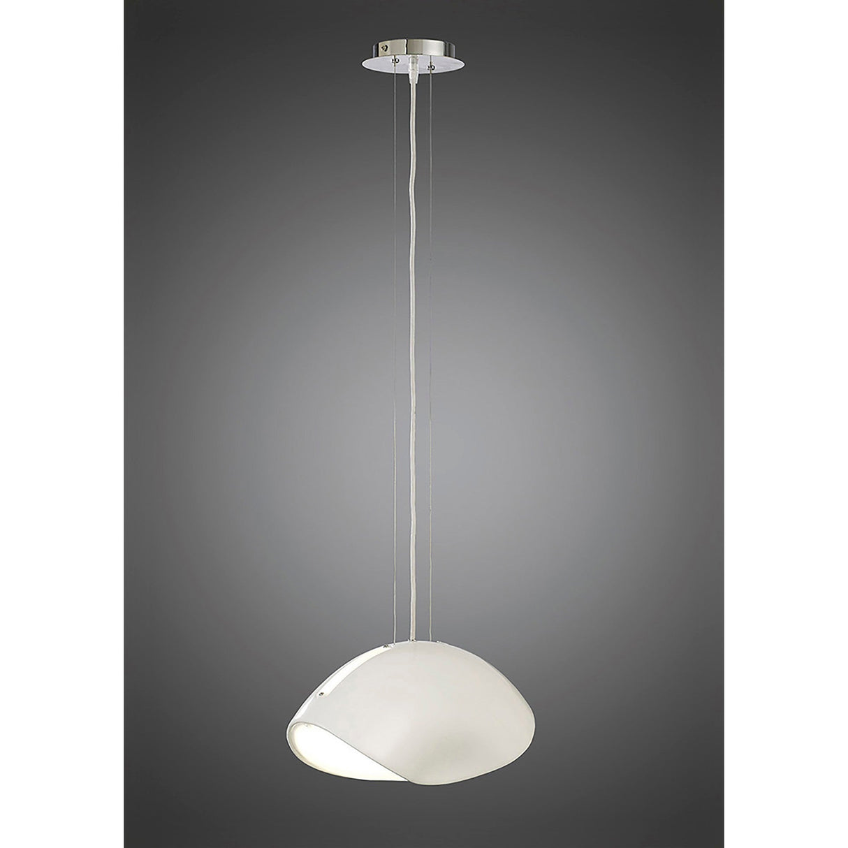 Pasion 3 Light Pendant Light – Gloss White & Polished Chrome
