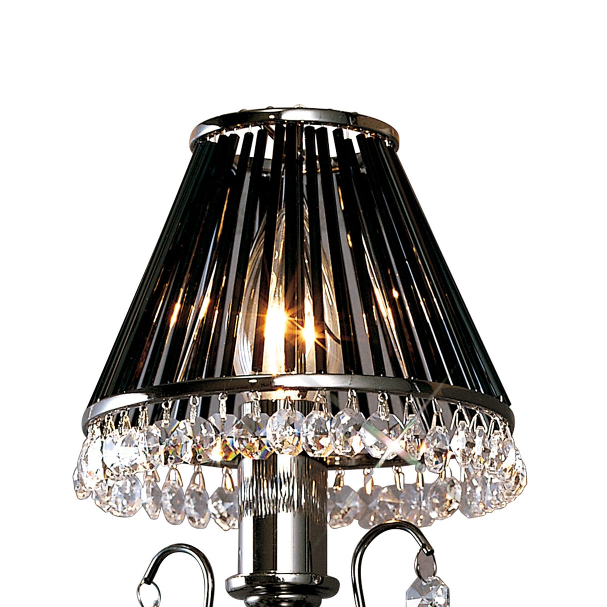 Pescara 1 Light Crystal Wall Light - Black Chrome