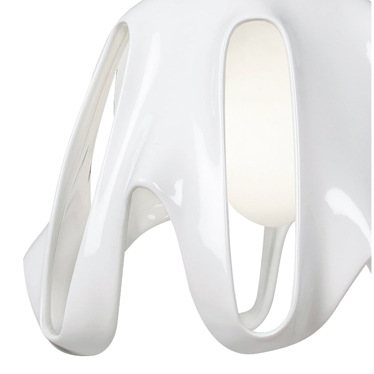 Phantom 50cm Glass Pendant Light 1 Light - White & Chrome