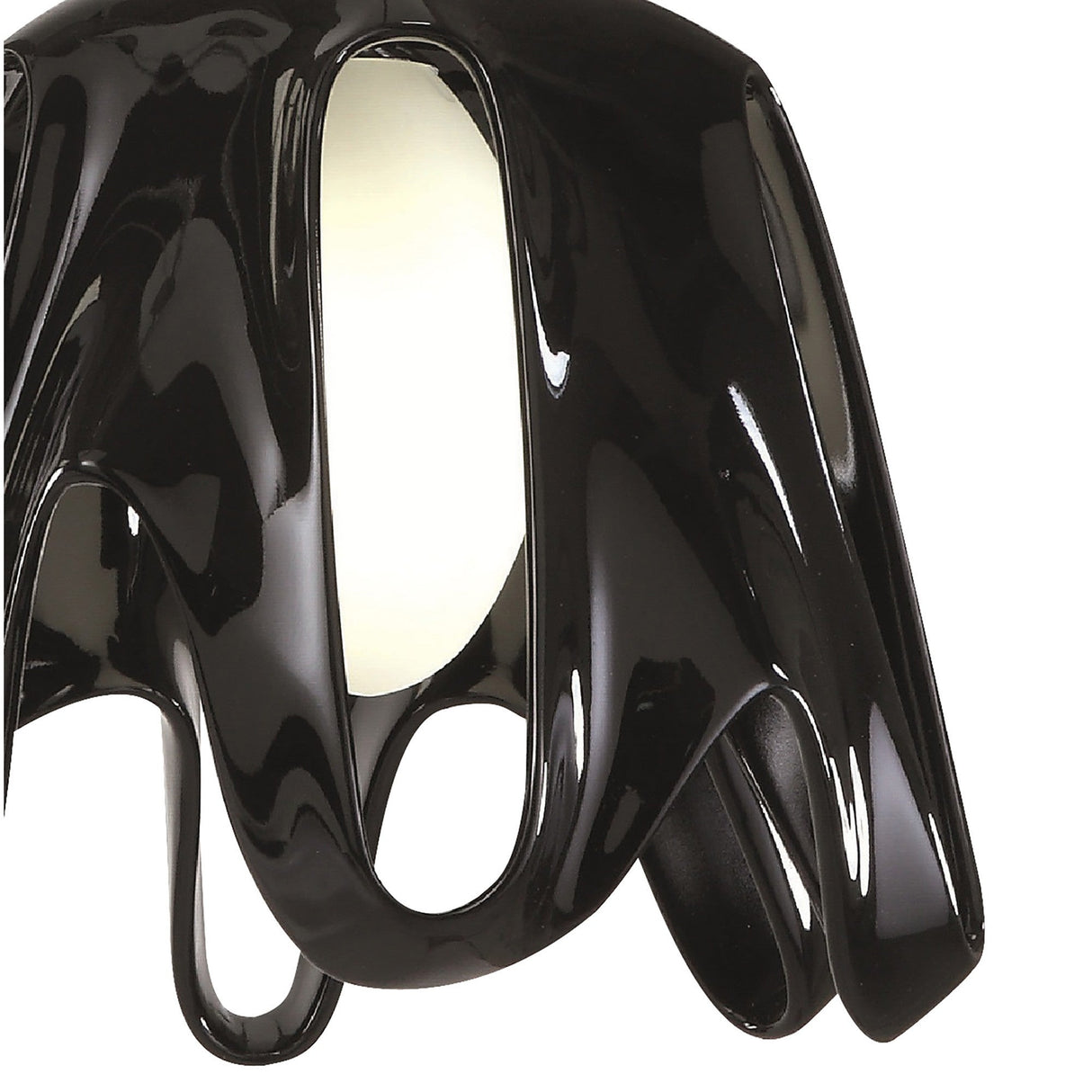 Phantom 50cm Glass Pendant Light 1 Light - Black & Chrome