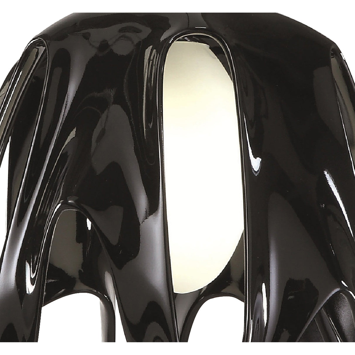 Phantom 50cm Glass Pendant Light 1 Light - Black & Chrome