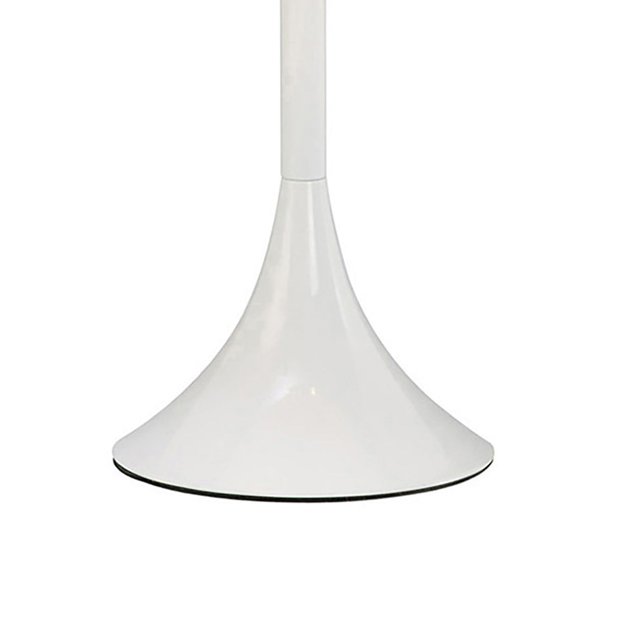 The image features the Phoenix LED Crystal Table Lamp 9W 4000K in white, showcasing its modern flared, trumpet-shaped base against a plain background.