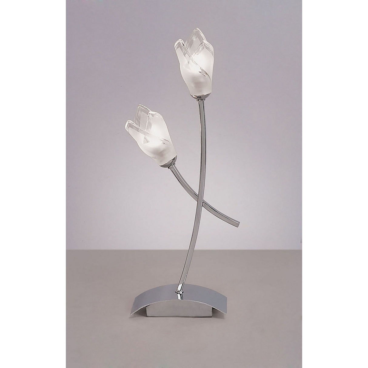 Pietra 2 Light Table Lamp - Polished Chrome