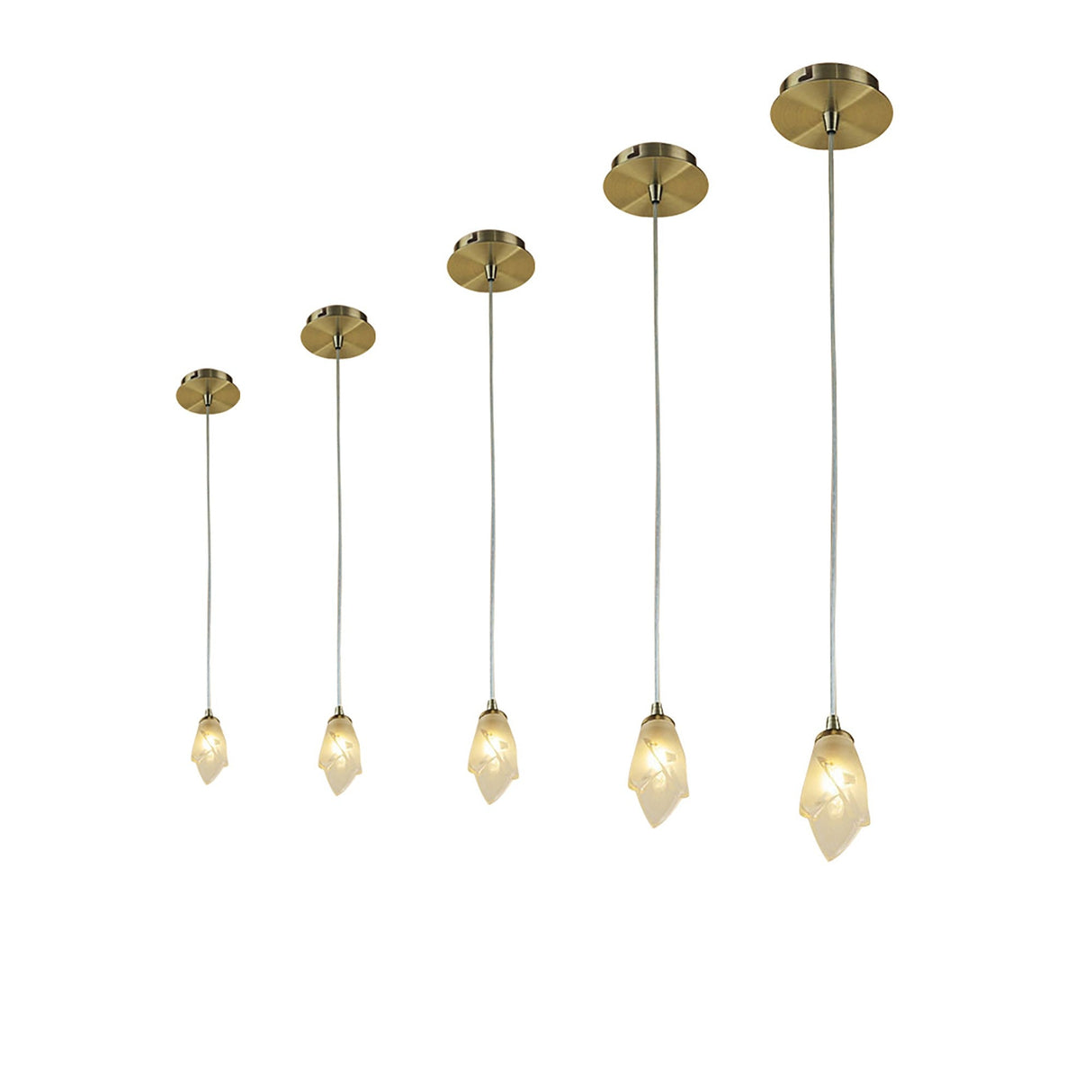 Pietra 10cm 1 Light Pendant Light - Antique Brass
