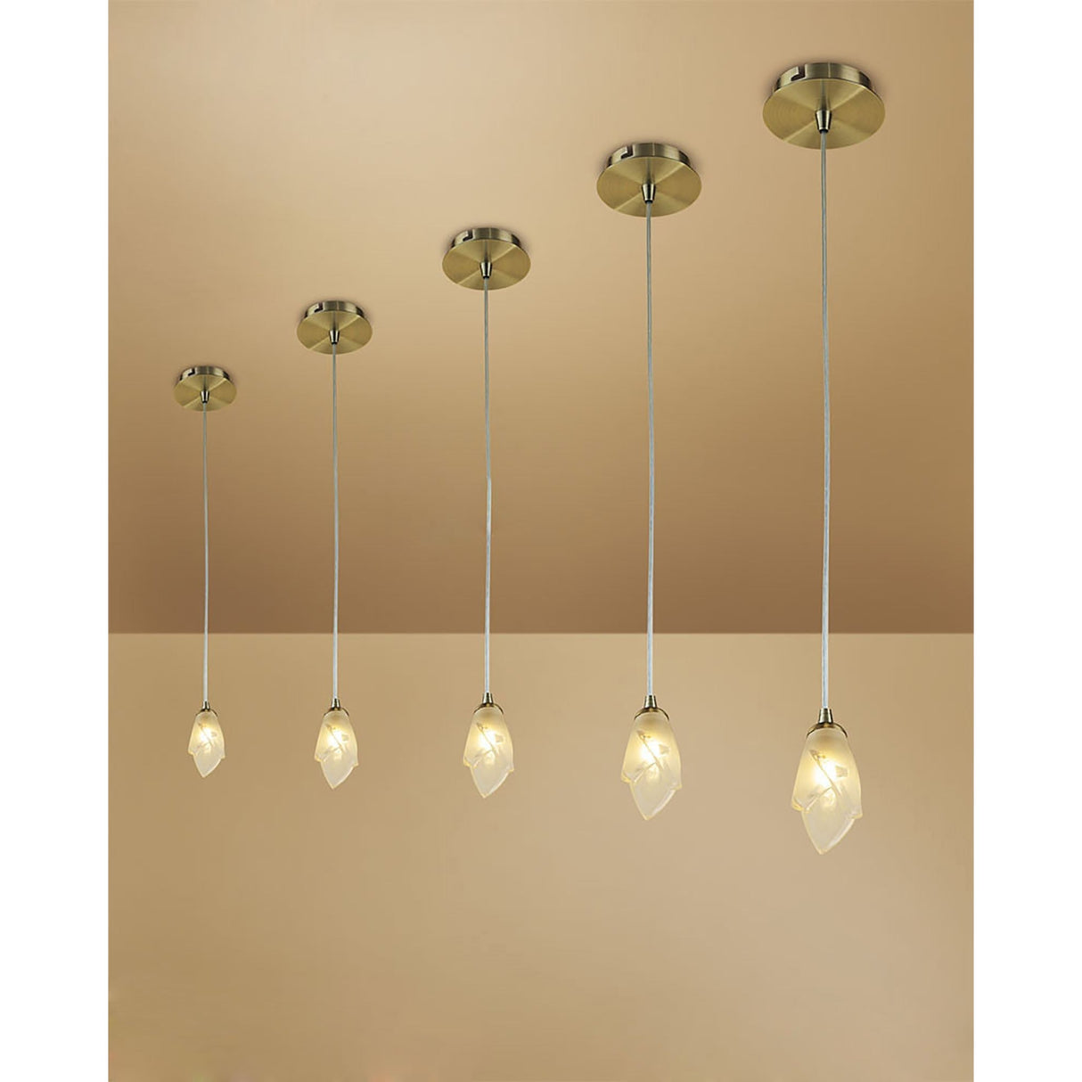 Pietra 10cm 1 Light Pendant Light - Antique Brass