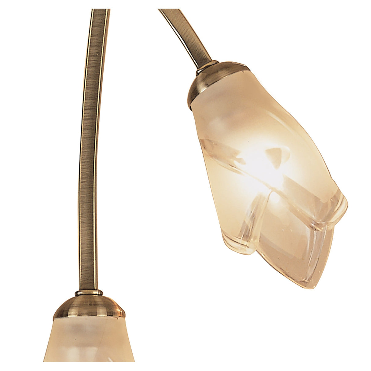 Pietra 2 Light Semi-Flush Ceiling Light – Antique Brass