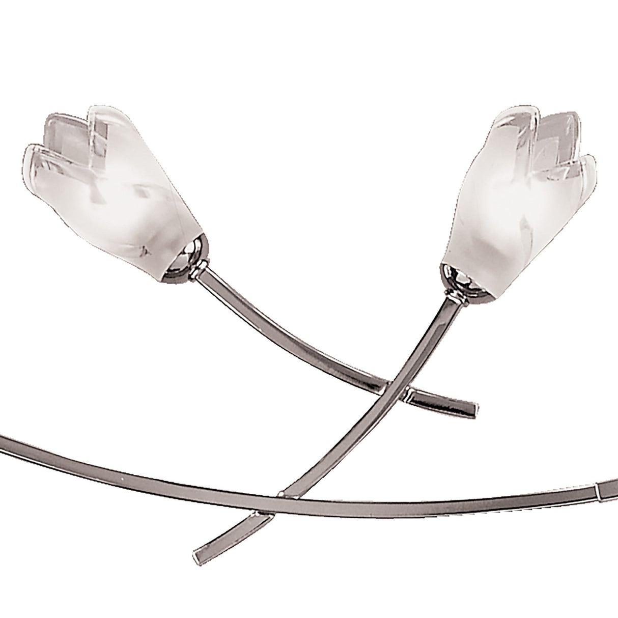 Pietra Linear 2 Arm 6 Light Chandelier - Polished Chrome