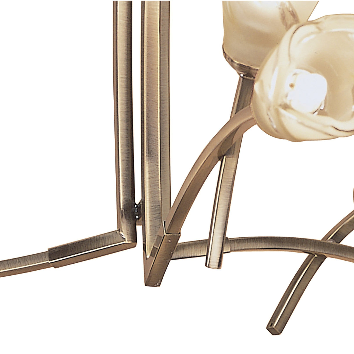 Pietra 70cm 3 Arm 6 Light Chandelier - Antique Brass