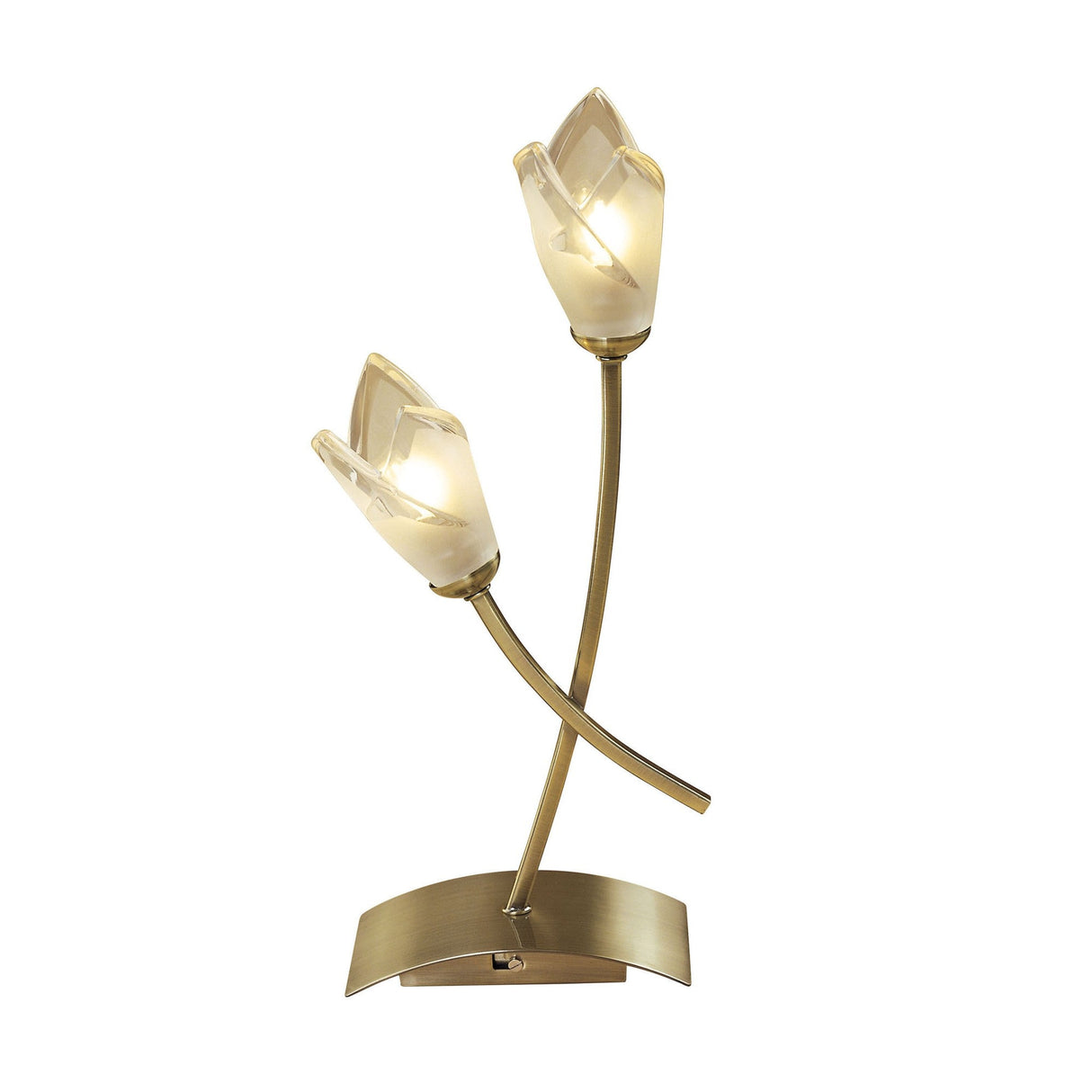 Pietra 2 Light Table Lamp - Antique Brass