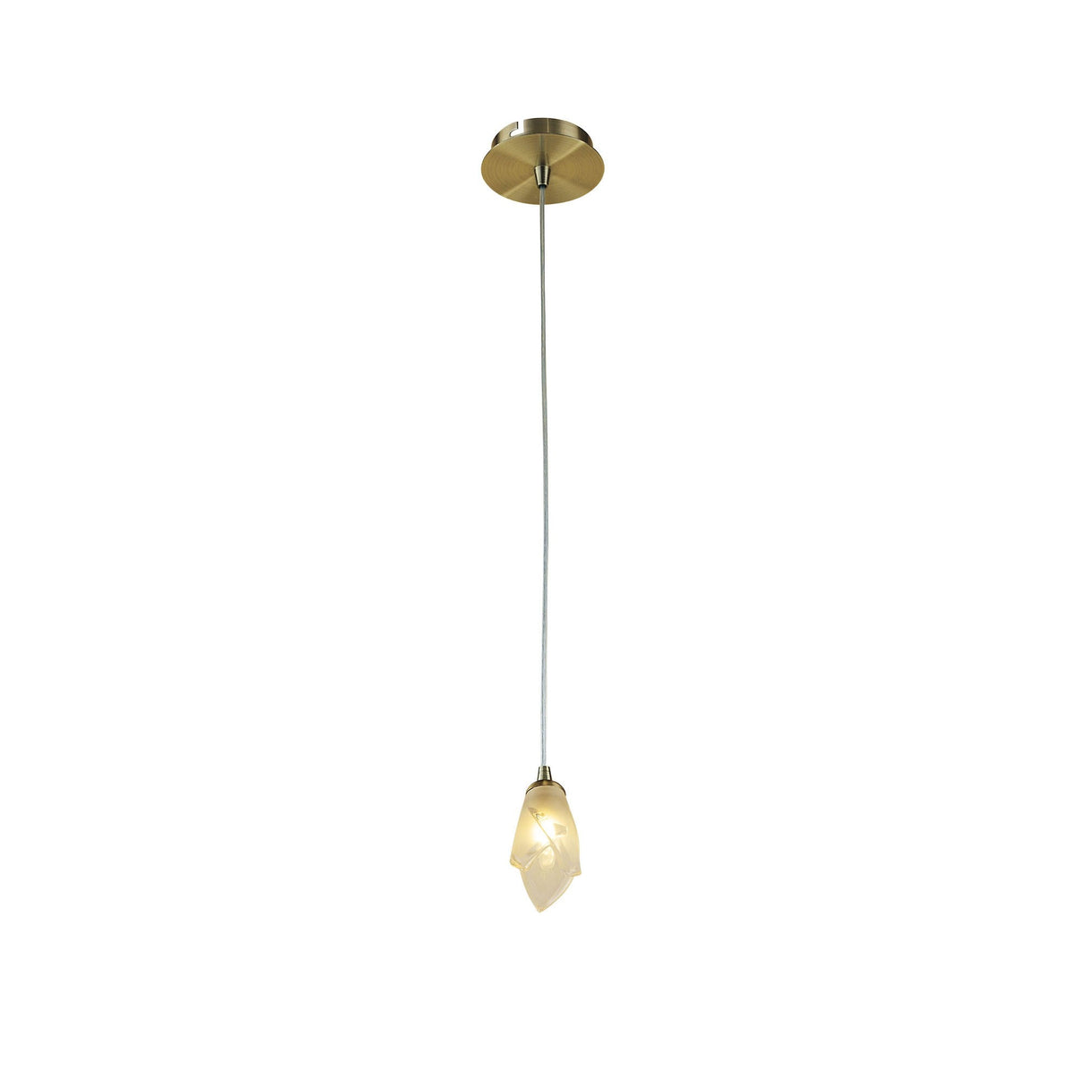 Pietra 10cm 1 Light Pendant Light - Antique Brass