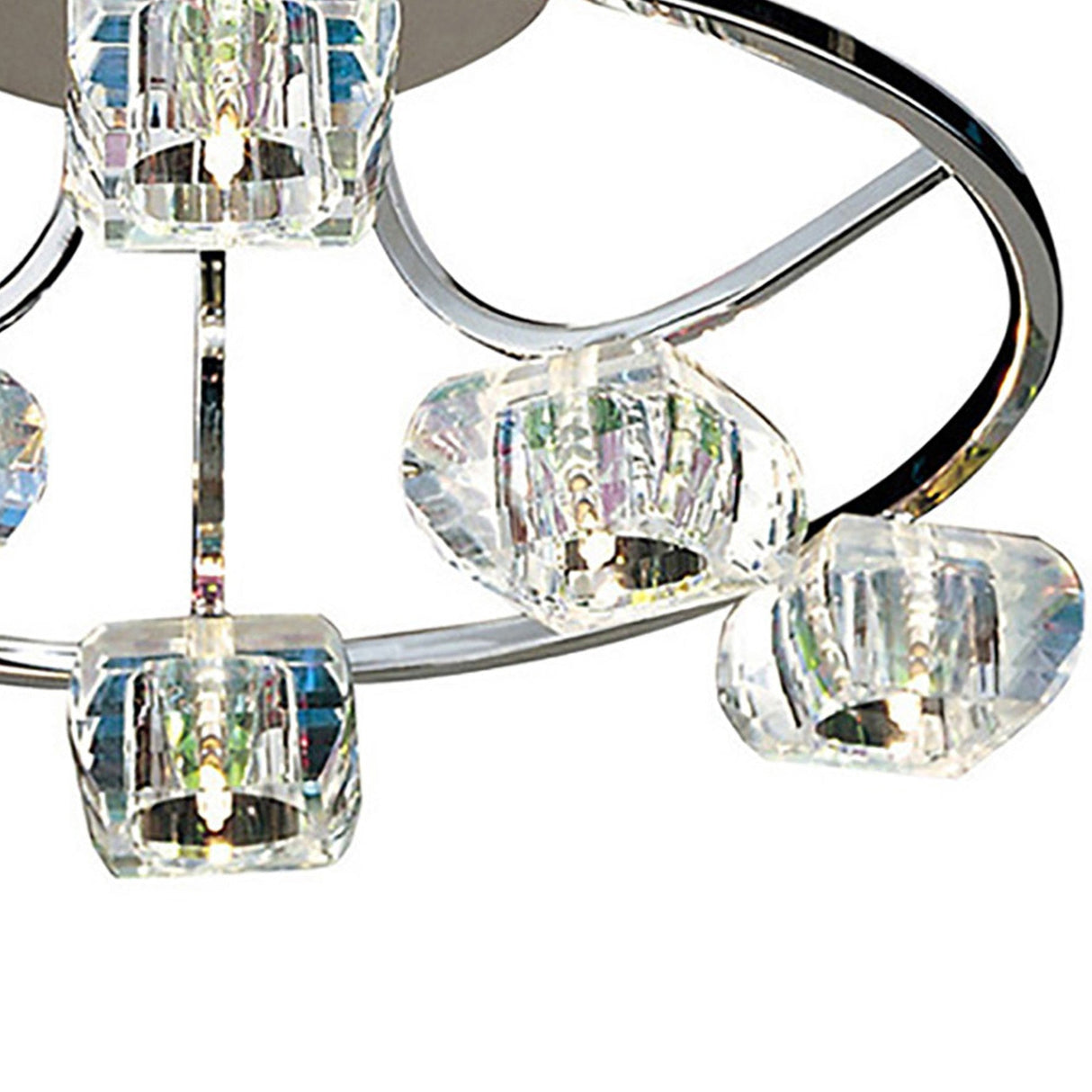 Polana 6 Light Semi-Flush Ceiling Light - Polished Chrome