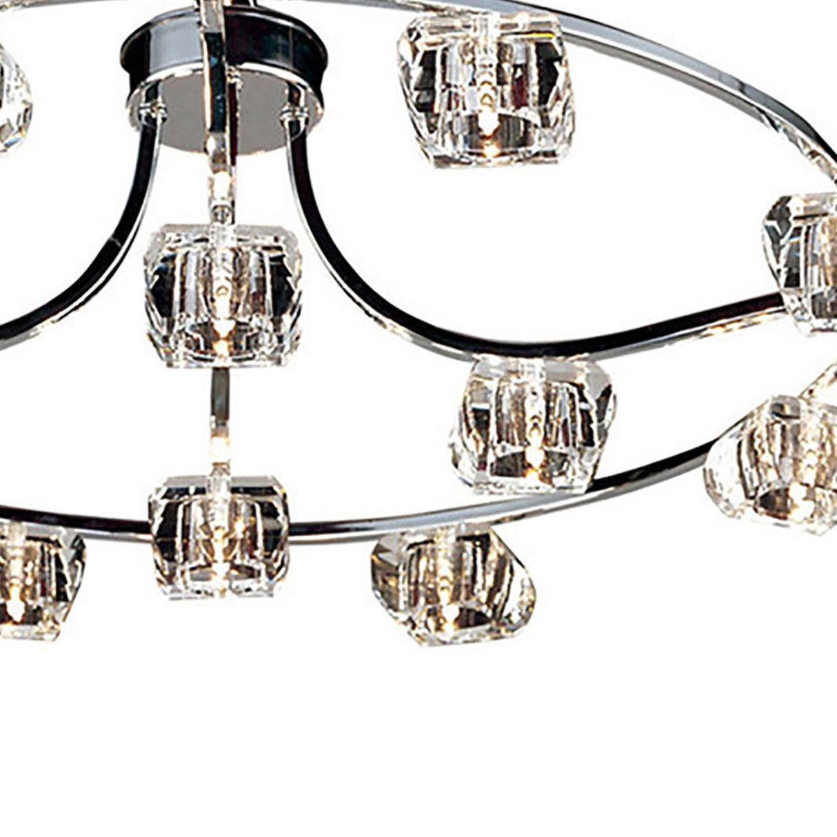 Polana 70cm Round 12 Light Chandelier - Polished Chrome