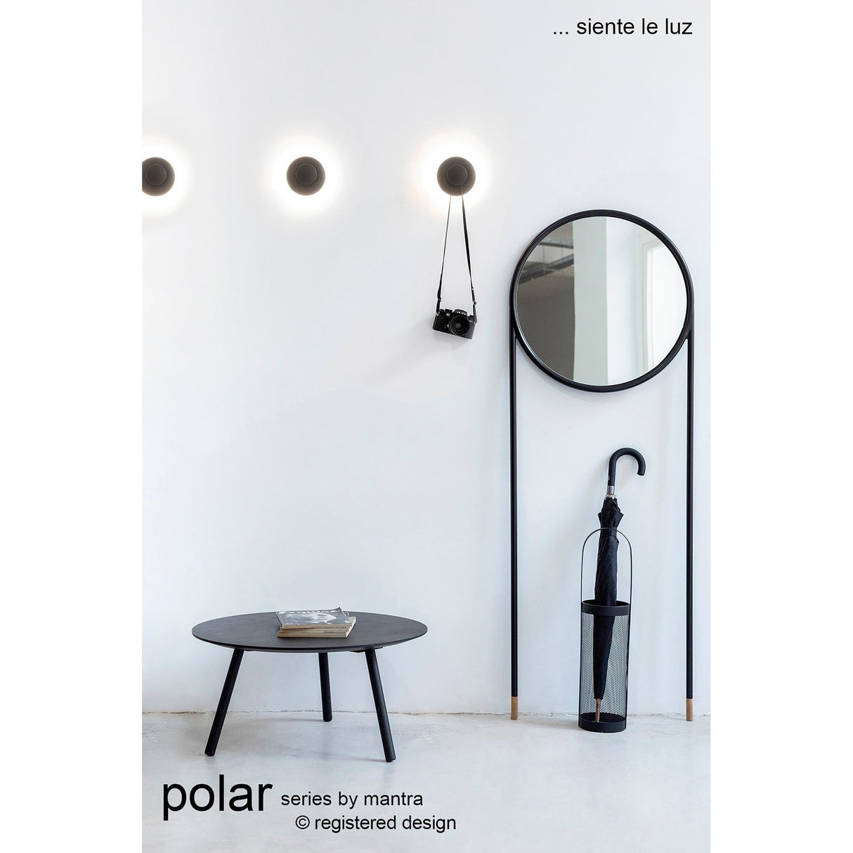 Polar Coat Rack LED Wall Light 6W 3000K - Black