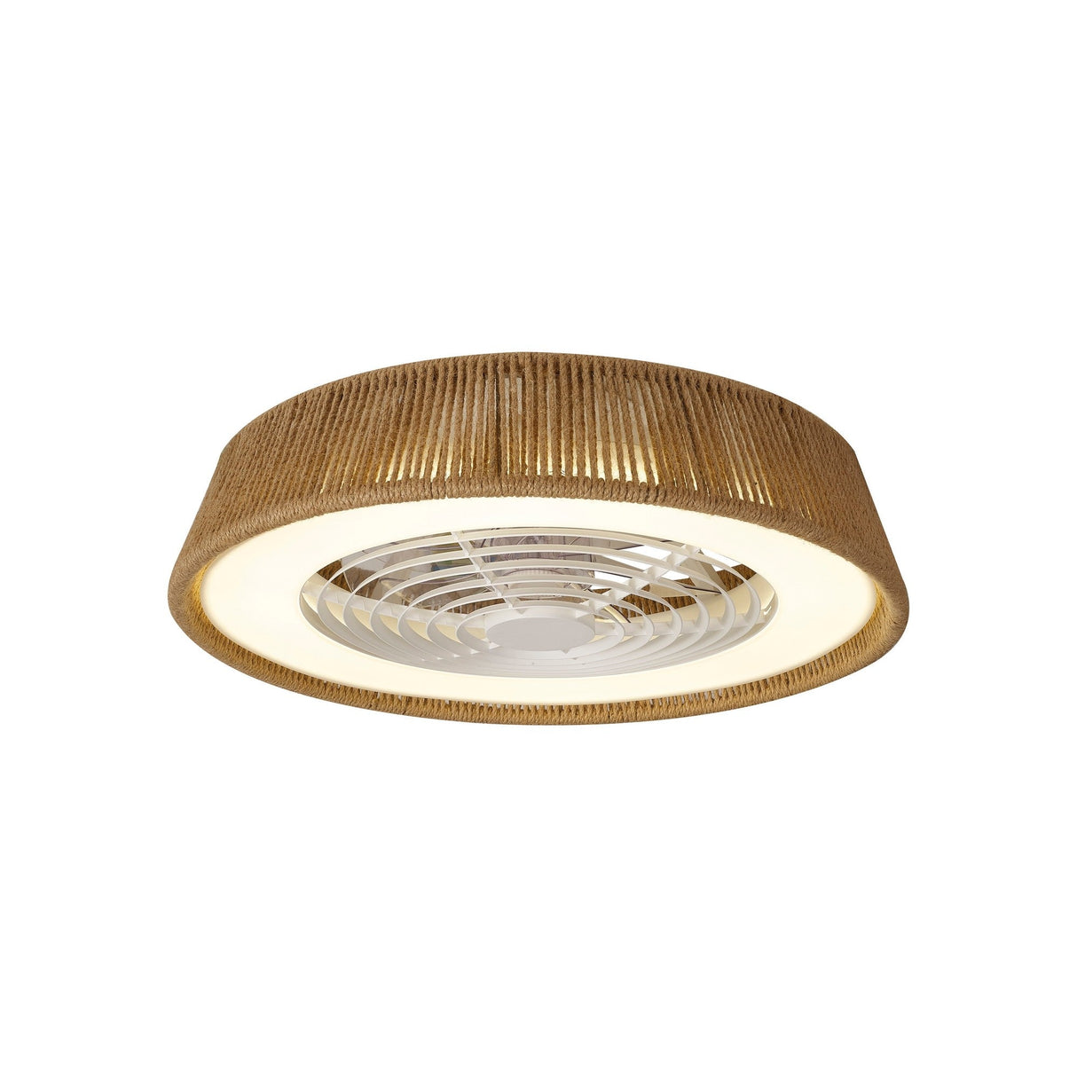 Polinesia Large CCT Dimmable LED Ceiling Retractable Fan Light - Brown